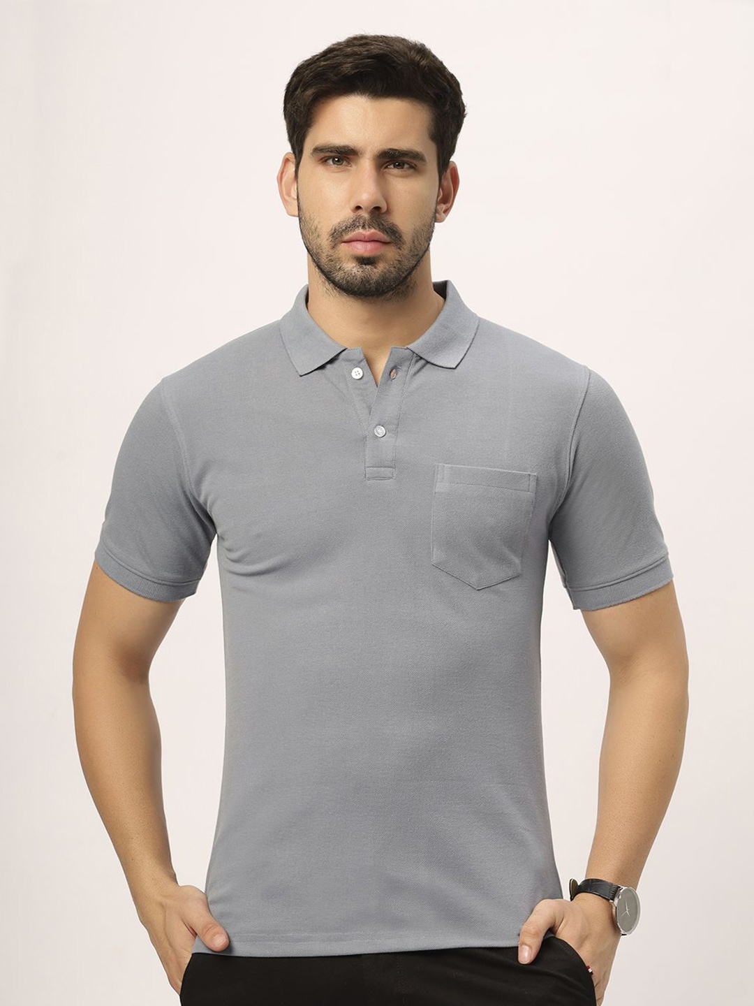

N AND J Men T-shirt, Grey