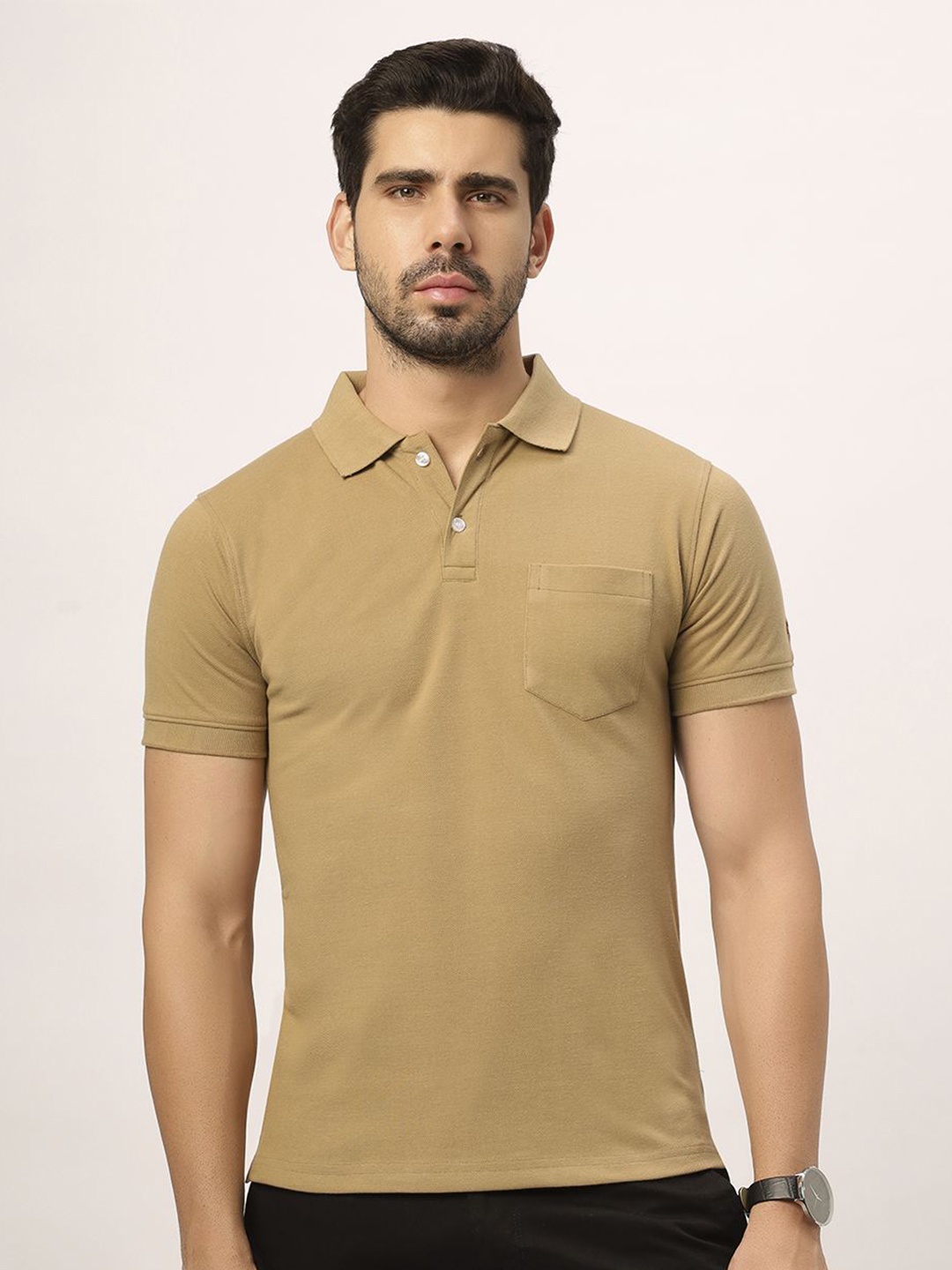 

N AND J Men T-shirt, Khaki