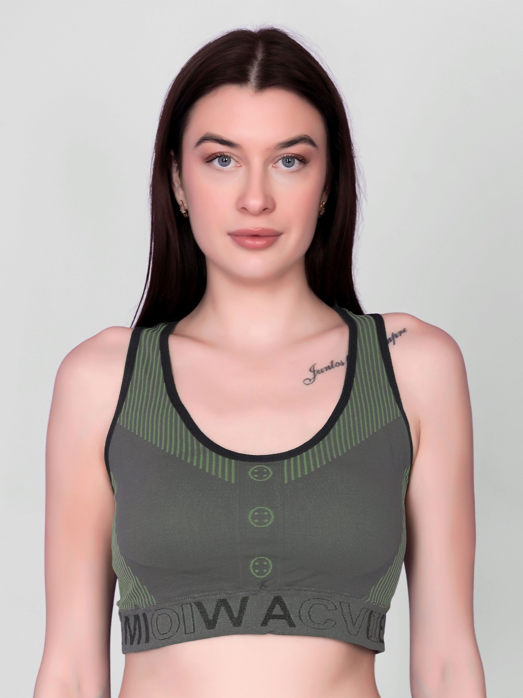 

Spiaty Colourblocked Bra Full Coverage GBra014_G, Green