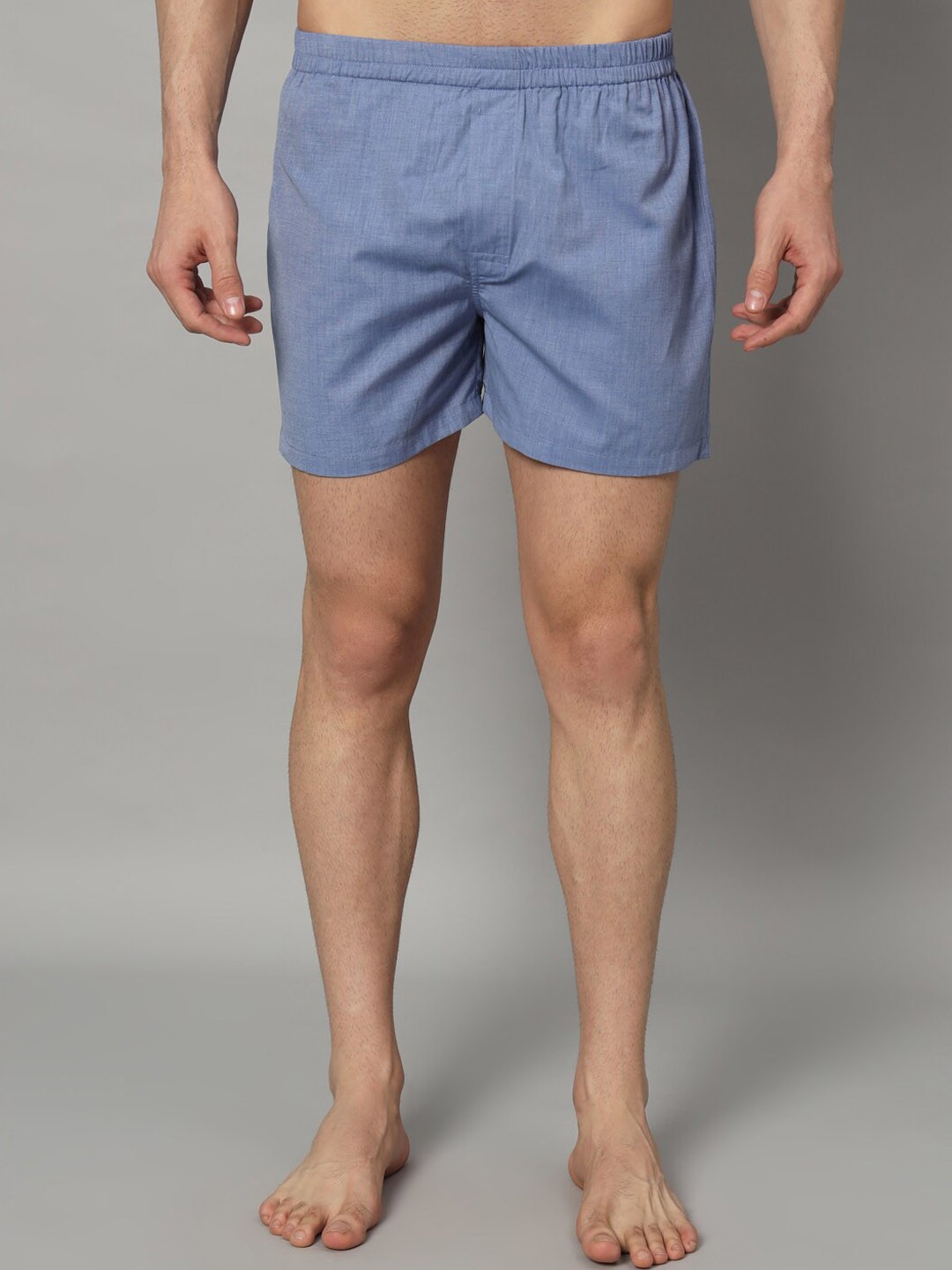

OWO THE LABEL Woven Pure Cotton Comfortable Boxers OTL19_S, Blue