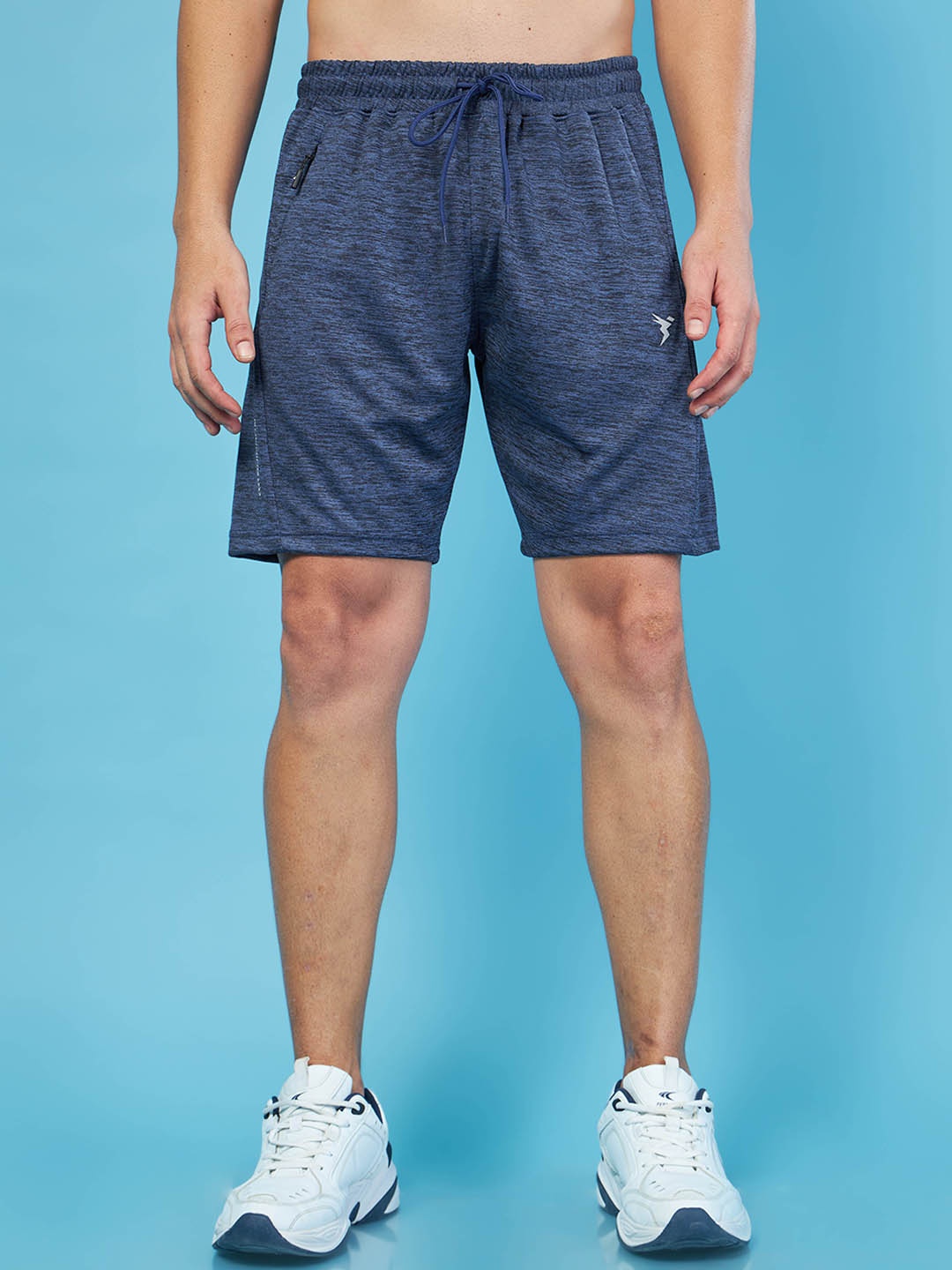 Technosport Men Slim Fit Training or Gym Shorts, Blue