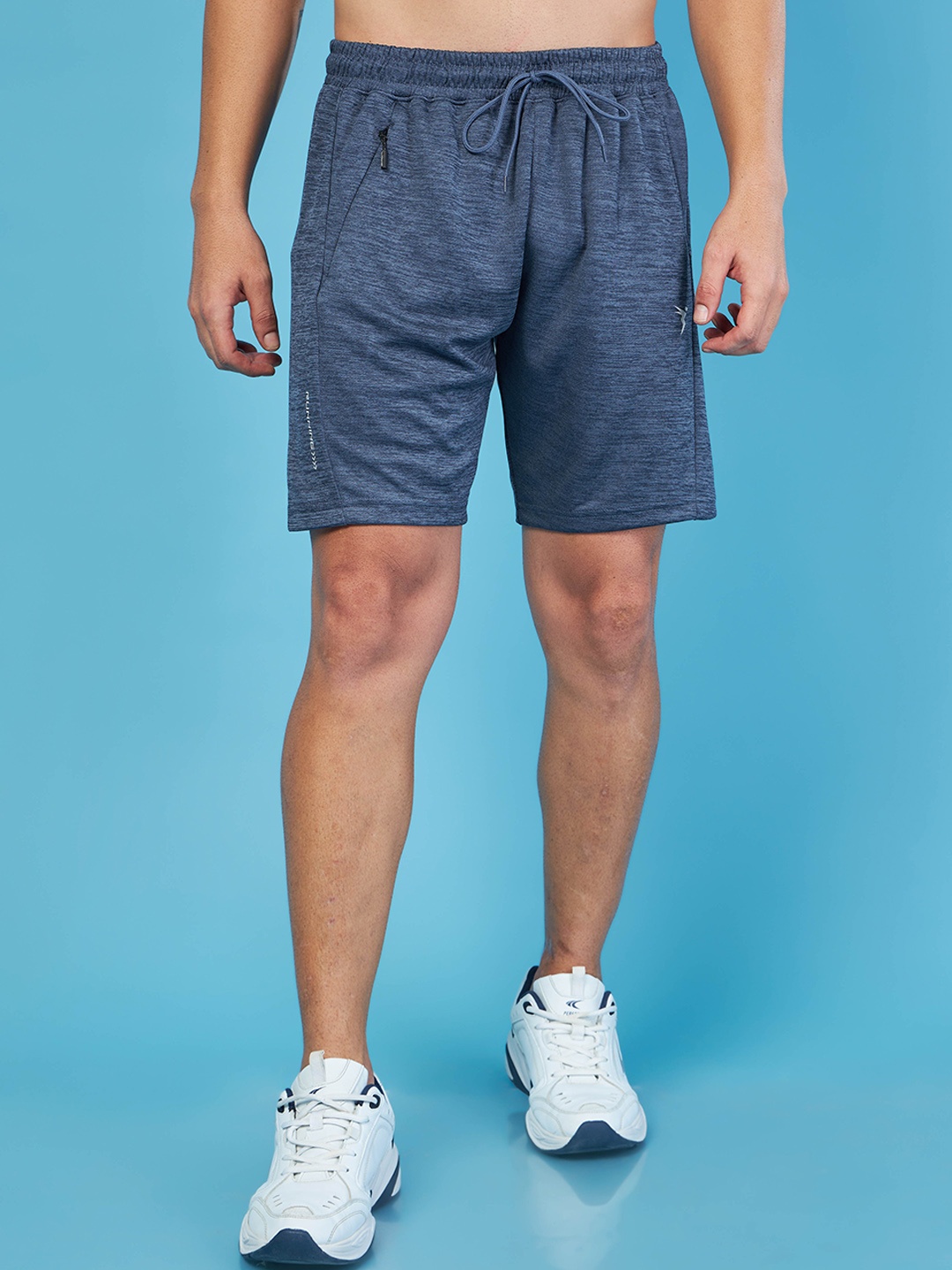 

Technosport Men Slim Fit Training or Gym Shorts, Navy blue