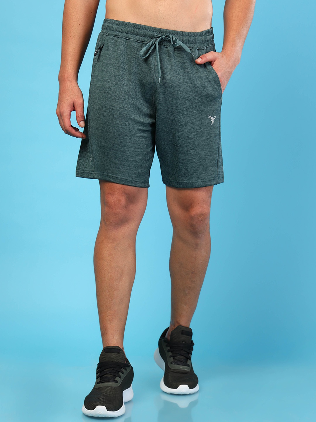 

Technosport Men Slim Fit Rapid-Dry Sports Shorts, Green