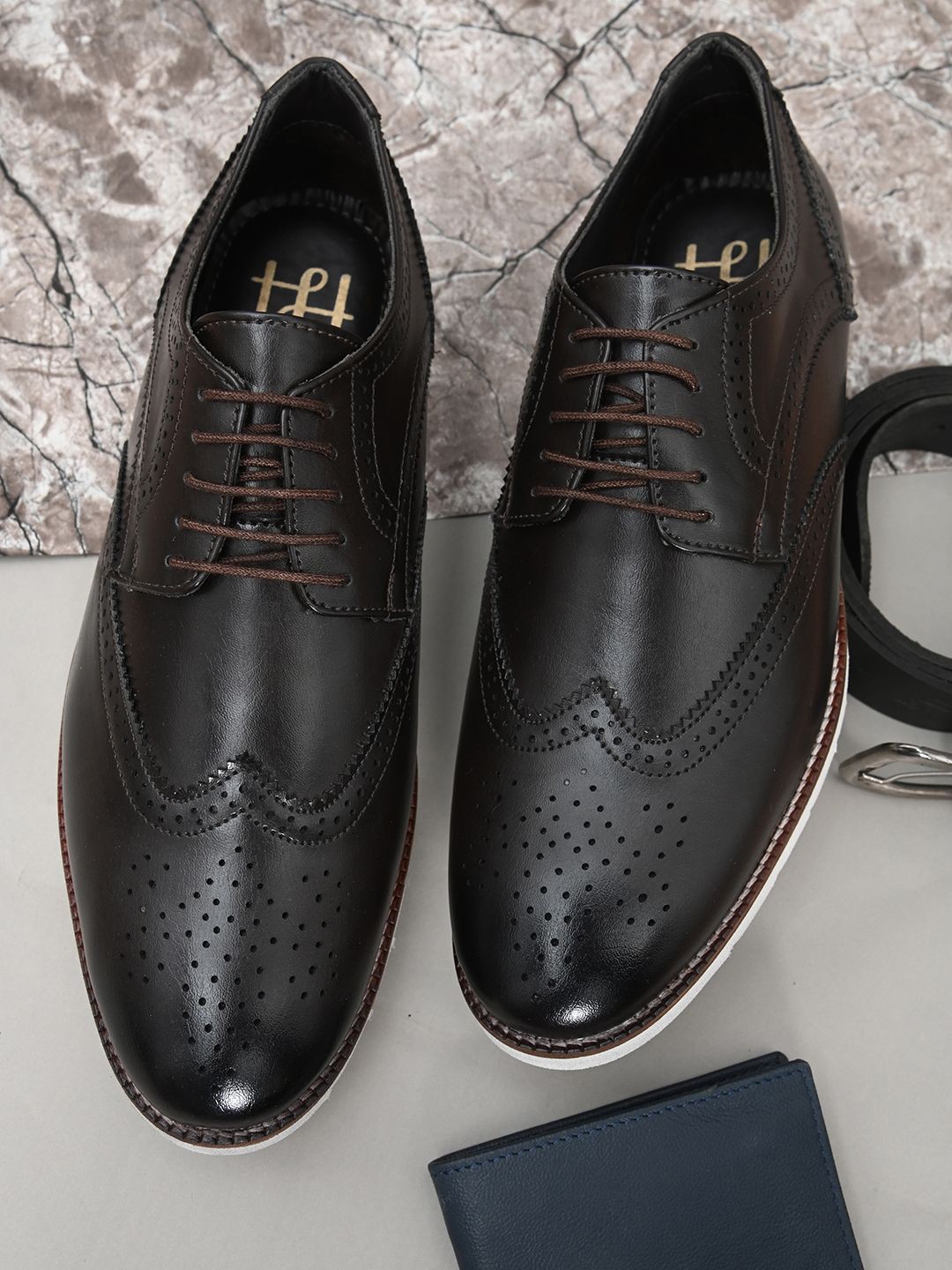 

Hydes N Hues Men Formal Brogues Shoes, Black