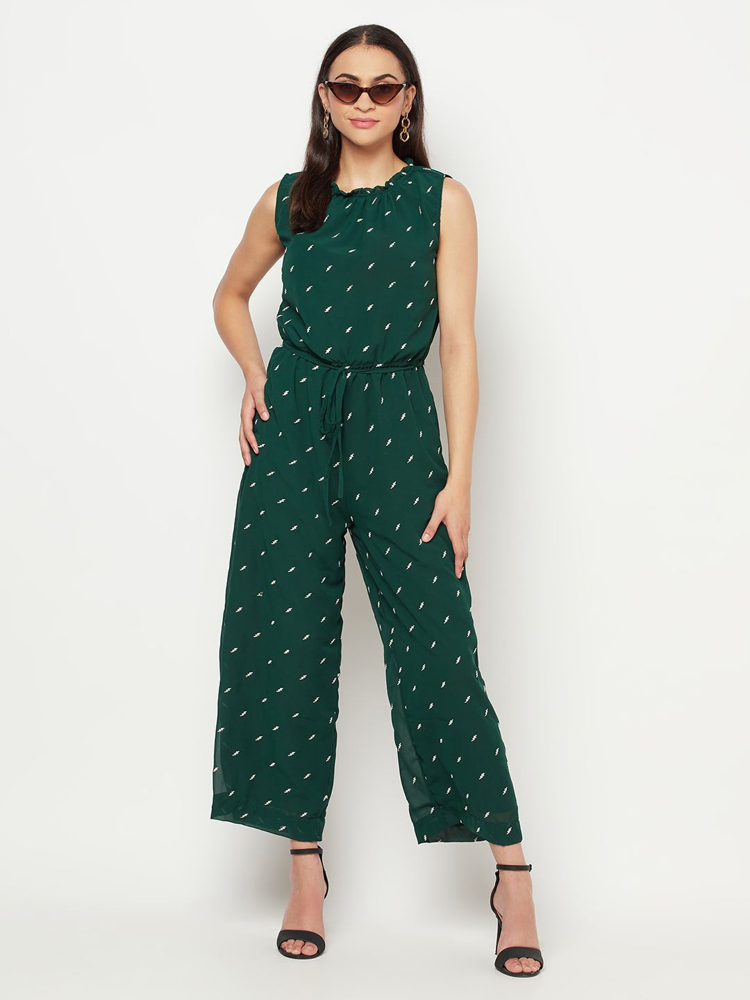 

SQew Printed Basic Jumpsuit, Green