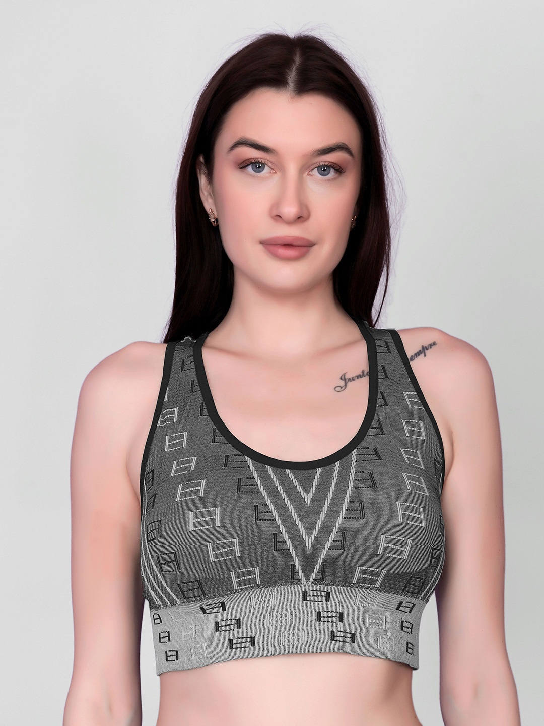 

Spiaty Printed Bra Full Coverage GBra015_BK, Black