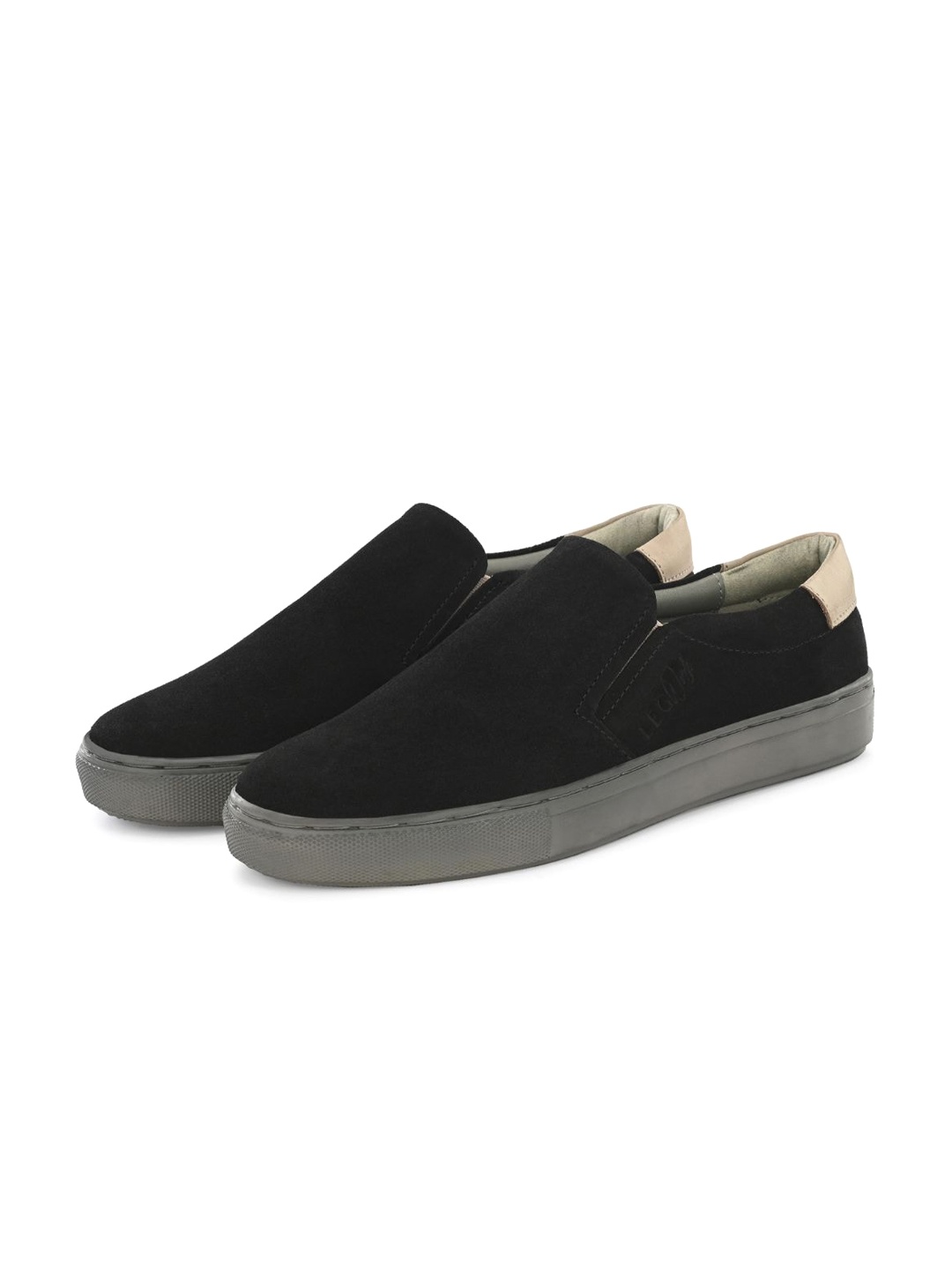 

LEGWORK Men Formal Slip-Ons, Black