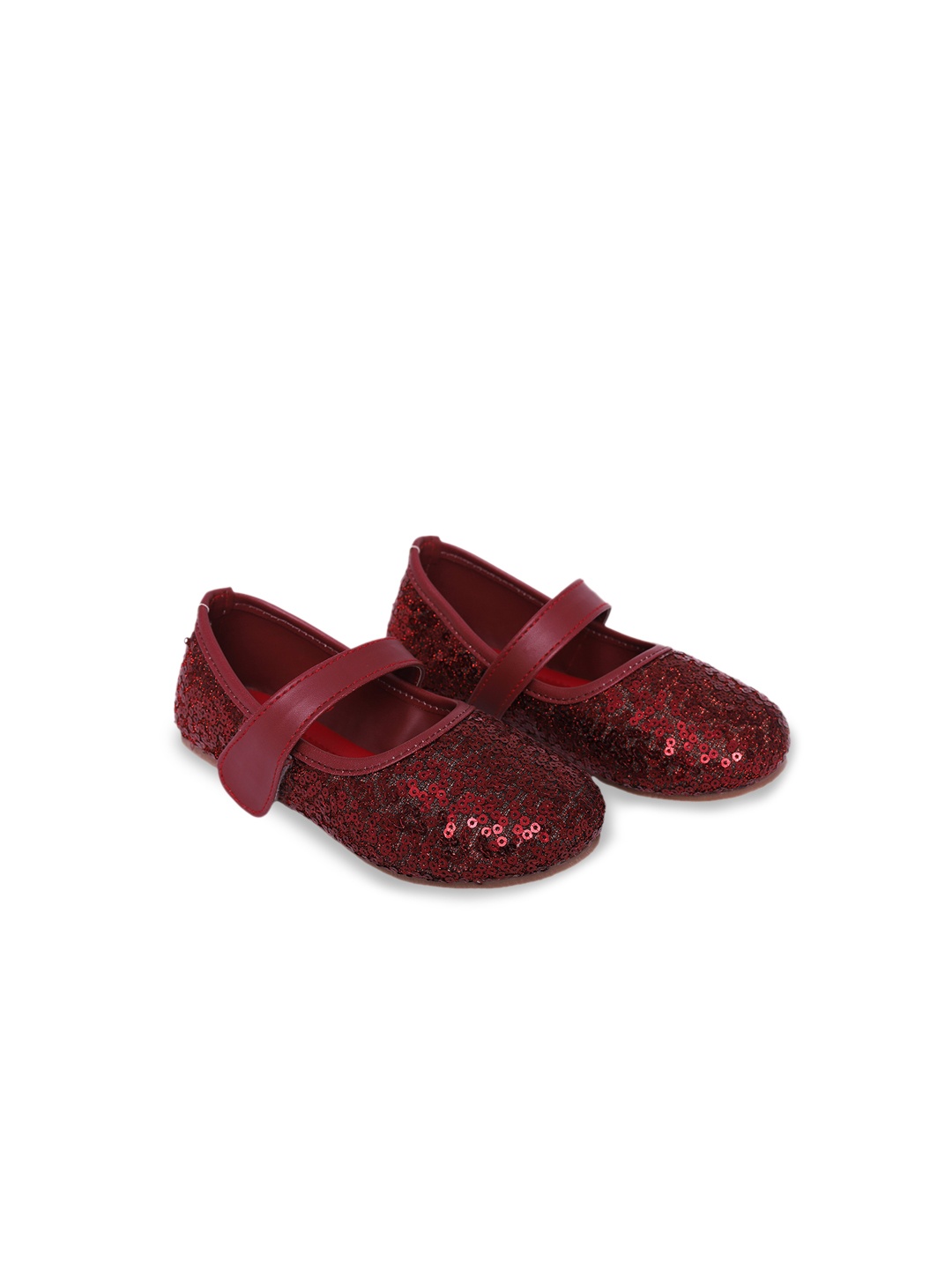 

Minesole Girls Embellished Ballerinas, Maroon
