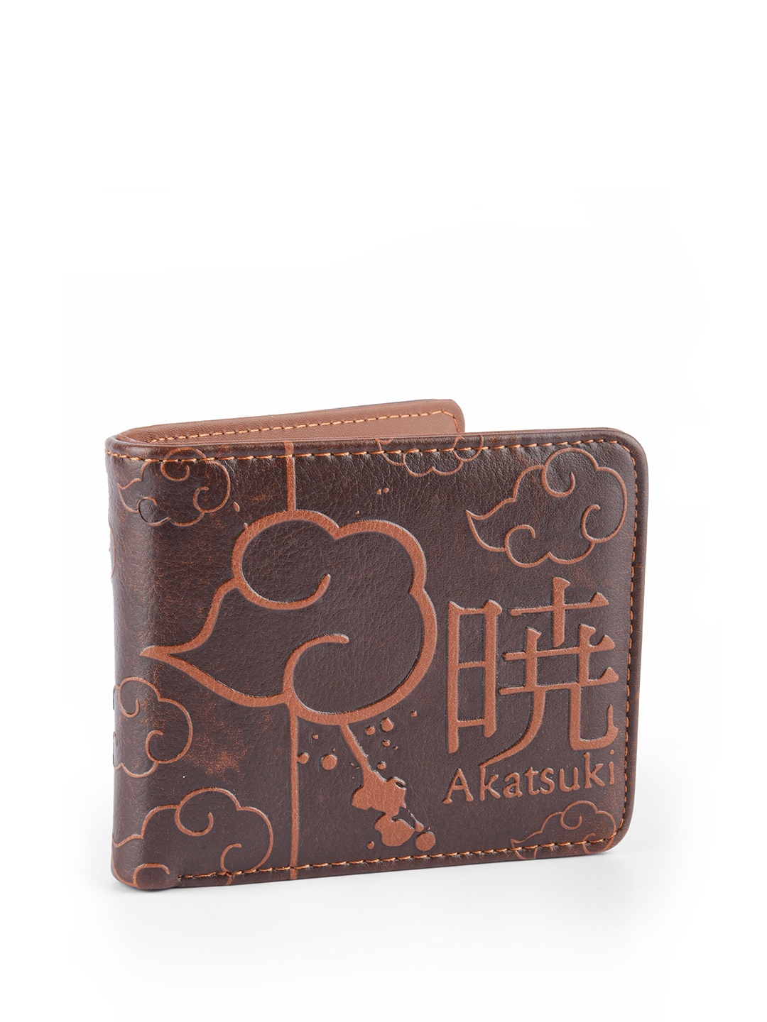 

COMICSENSE Men Naruto Anime Ninja Cloud Printed Two Fold Wallet, Brown