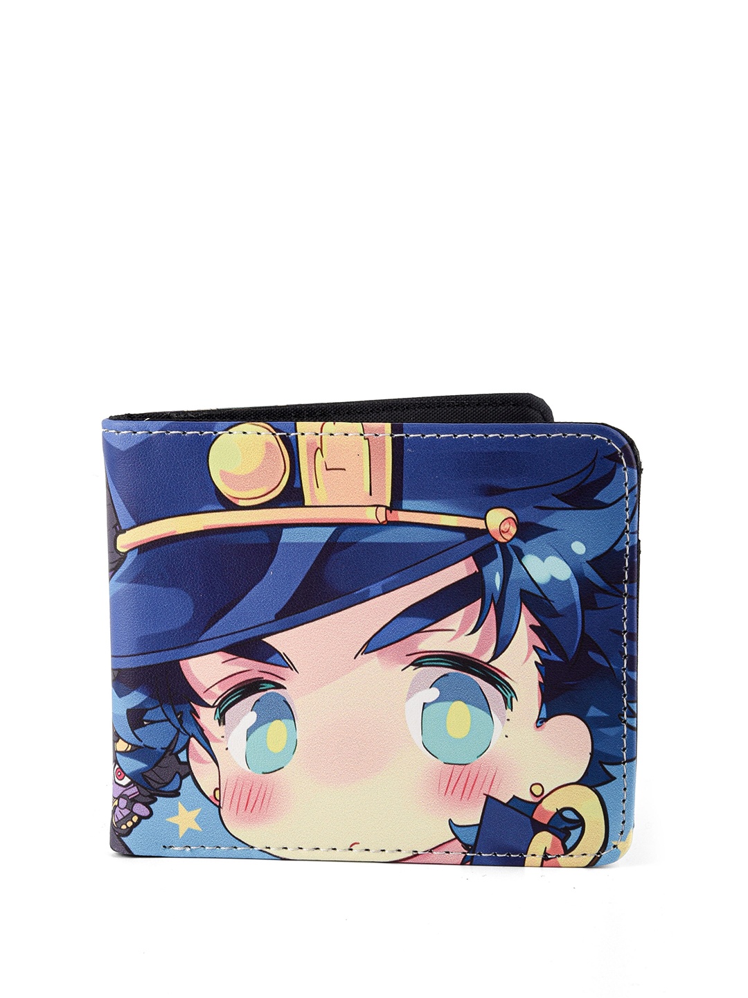 

COMICSENSE Men Jojo Bizzare Adventure Chibi Printed Wallet, Blue