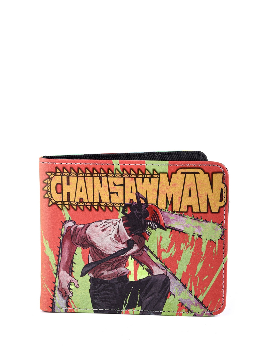 

COMICSENSE Men Devil Hunter Anime Printed Two Fold Wallet, Orange