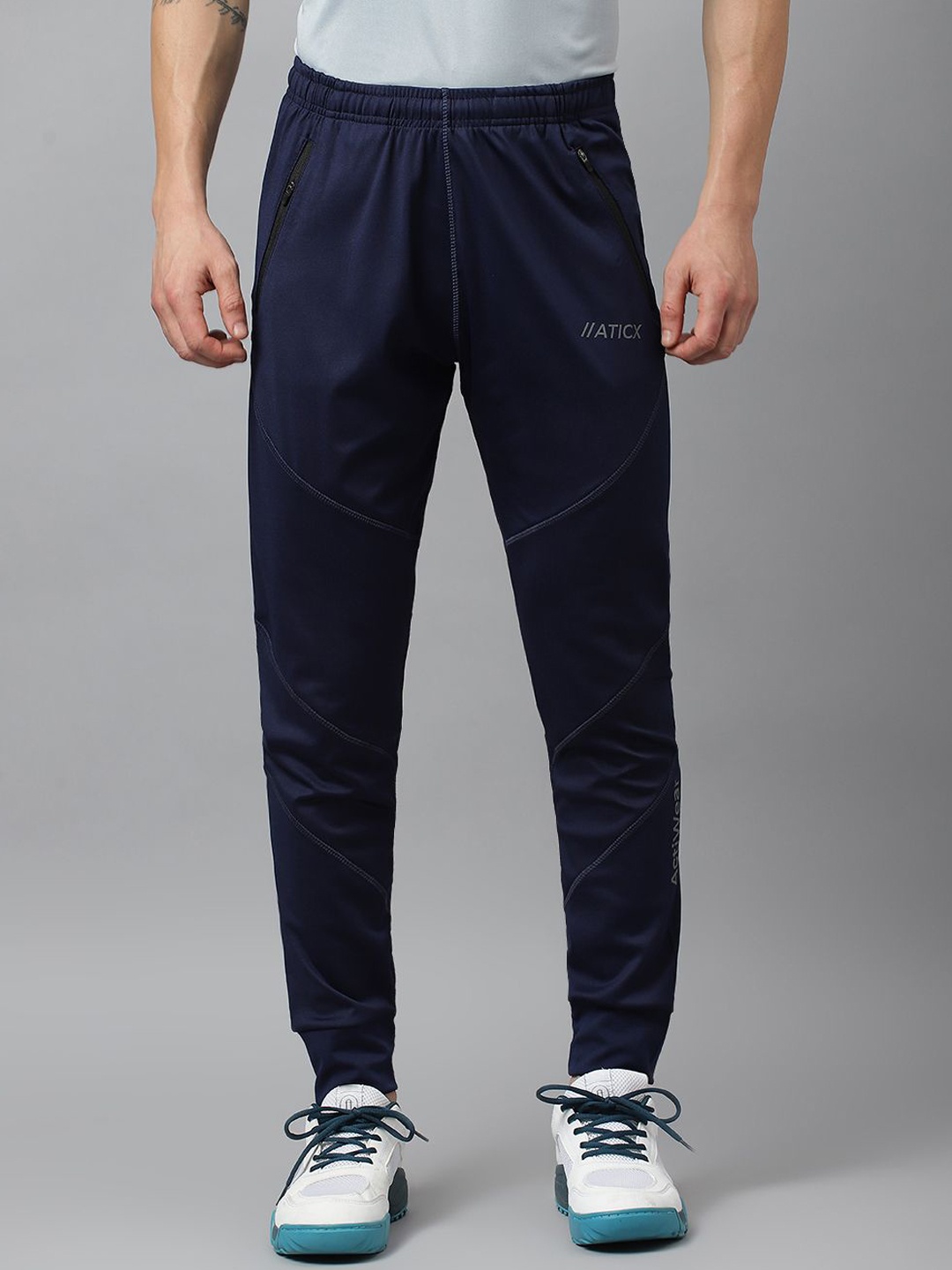 

ATICX Men Slim Fit Joggers, Navy blue