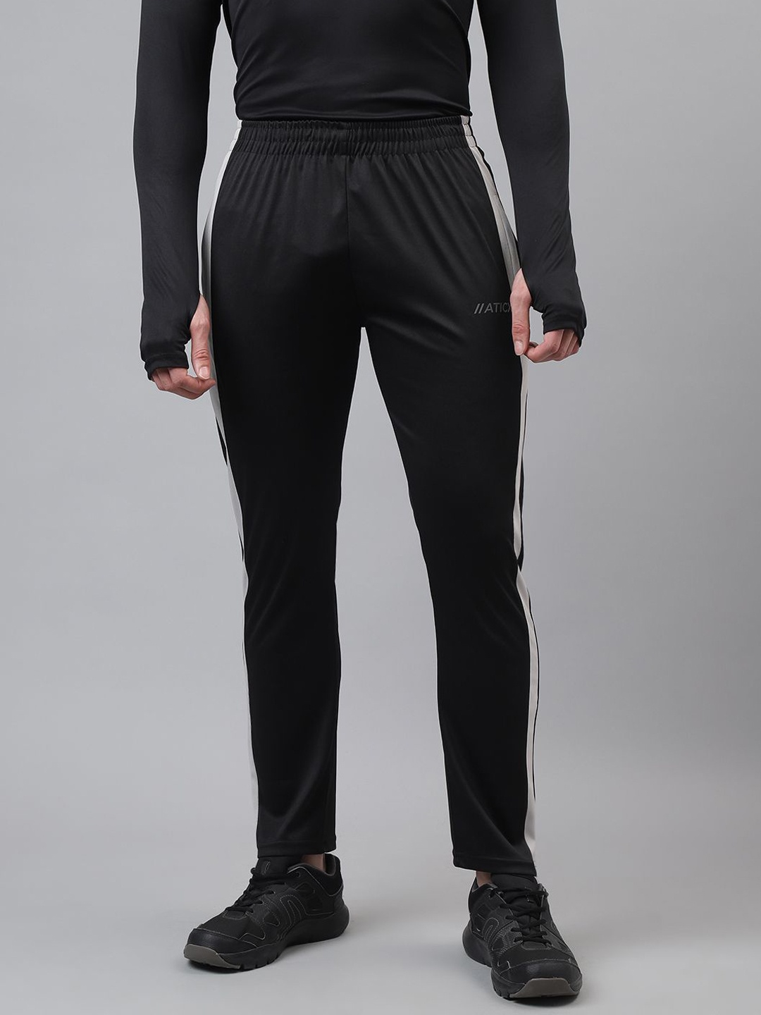 

ATICX Men Slim Fit Track Pants, Black