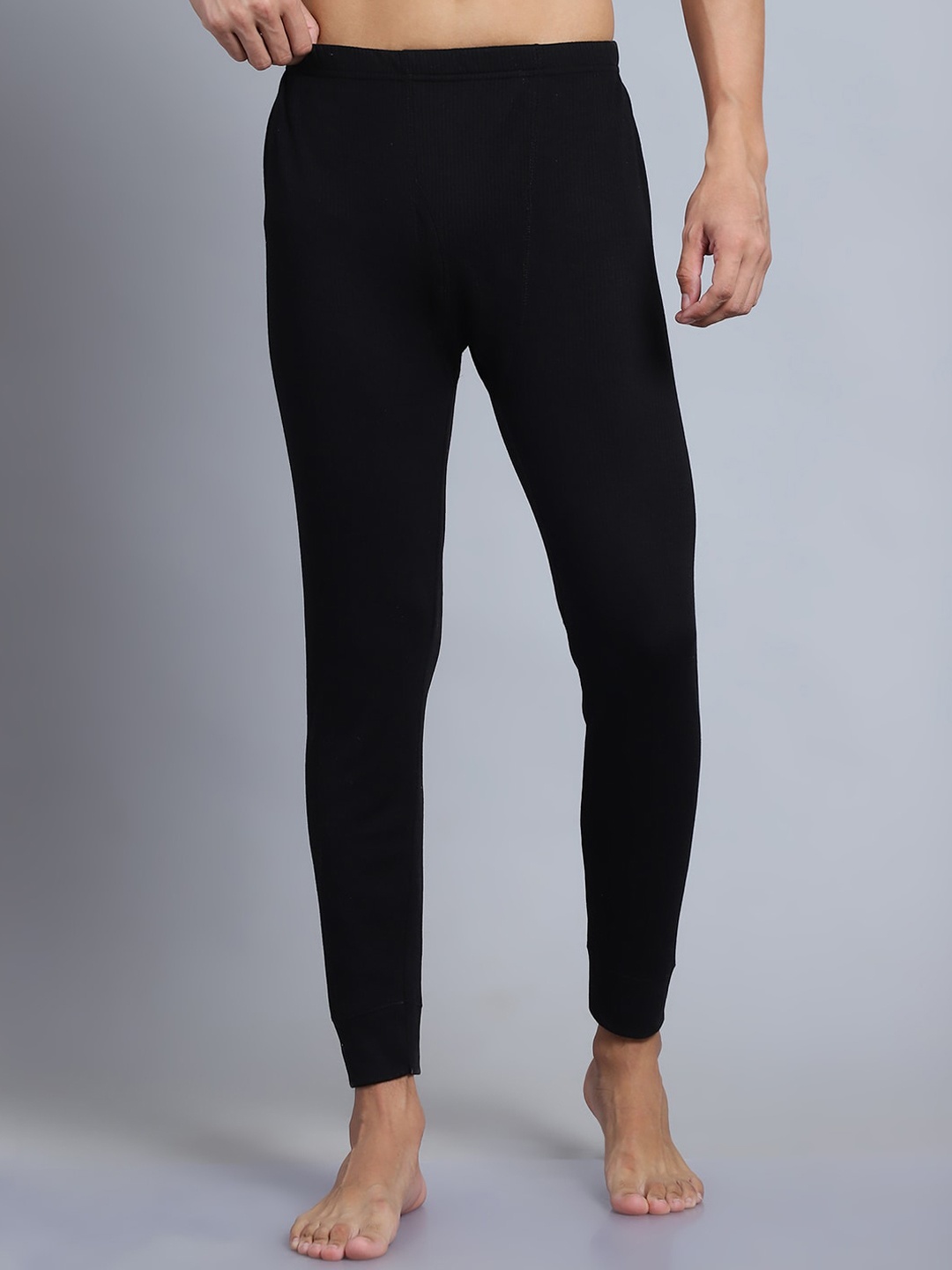 

Aerowarm Men Mid-Rise Thermal Bottoms, Black