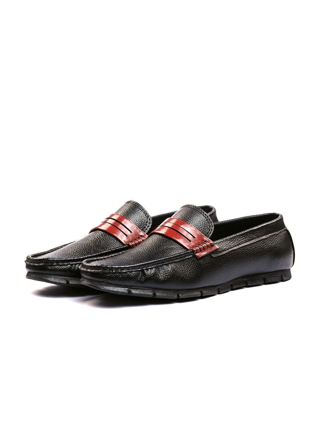 

ITALIAN ELEGANZA Men Lightweight Penny Loafers, Black