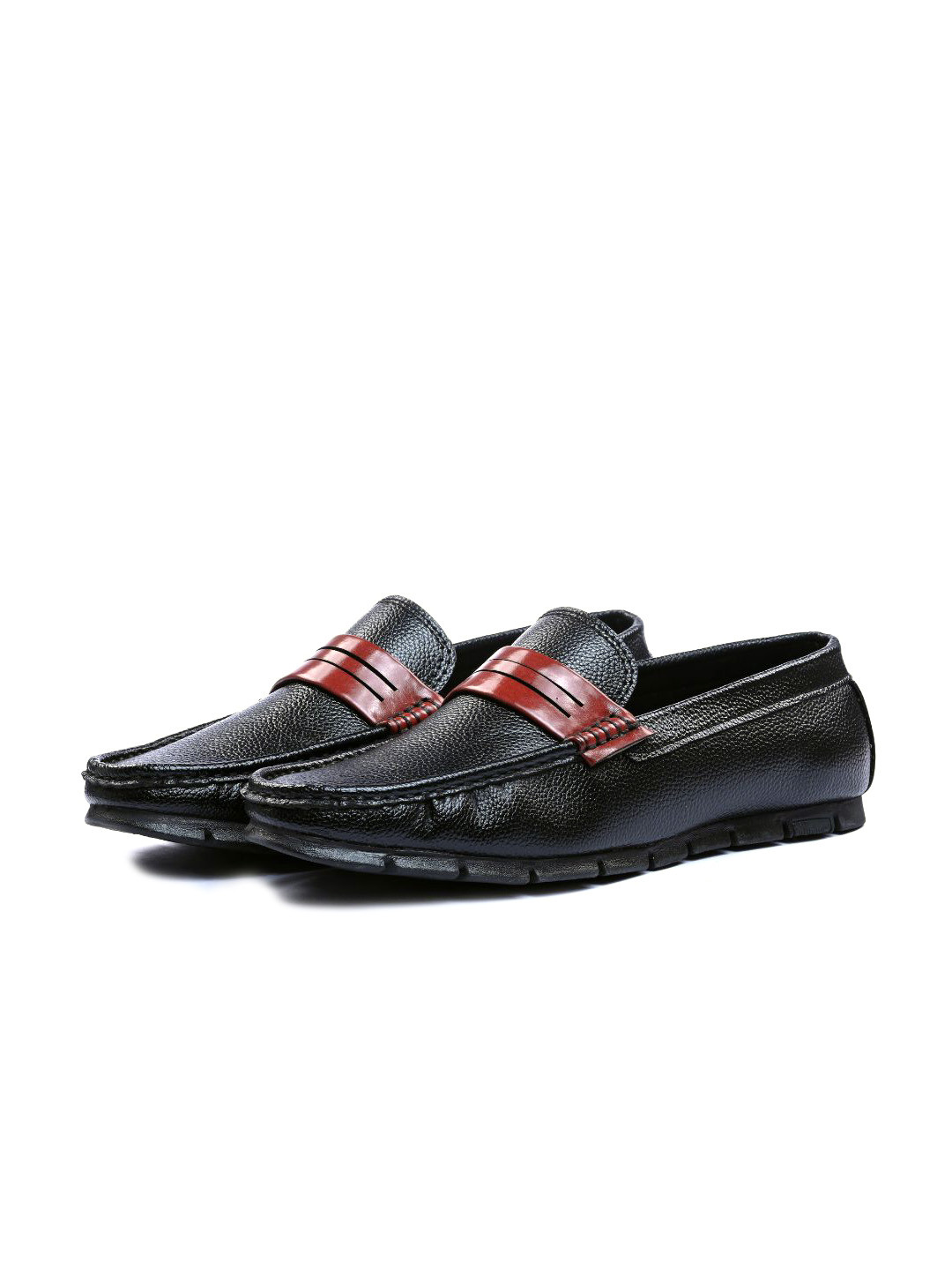 

ITALIAN ELEGANZA Men Lightweight Penny Loafers, Black
