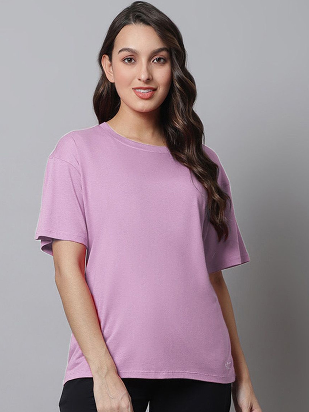 

Kanvin Round Neck Pure Cotton Lounge T-shirt, Pink