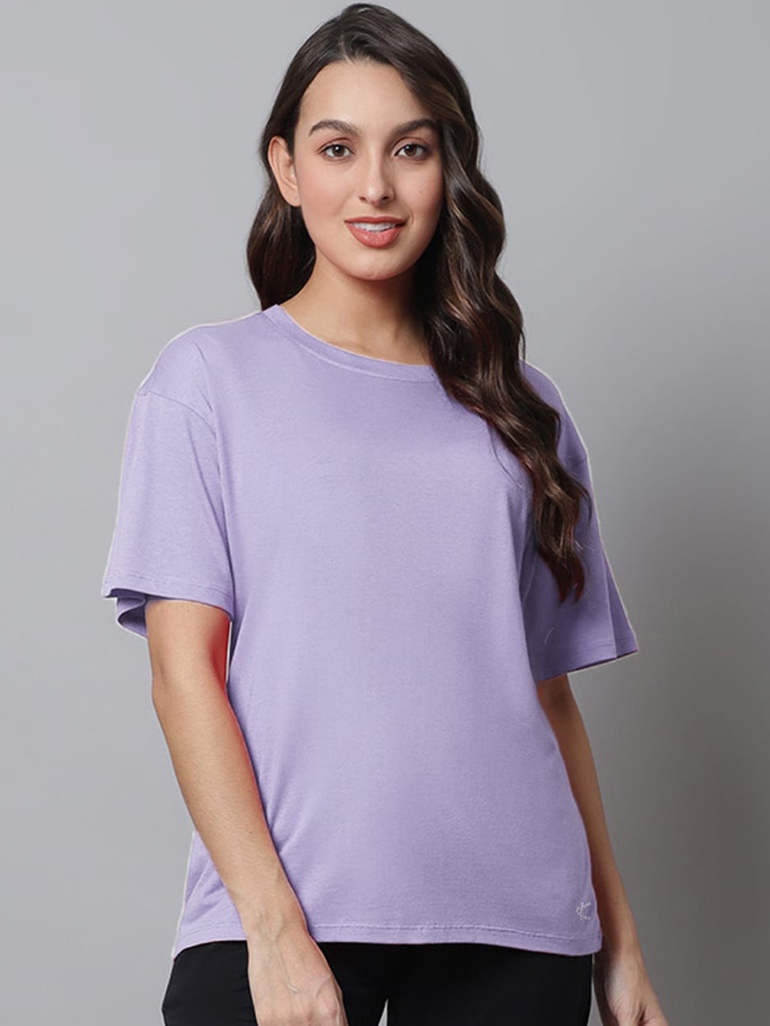 

Kanvin Pure Cotton Lounge Tshirts, Violet