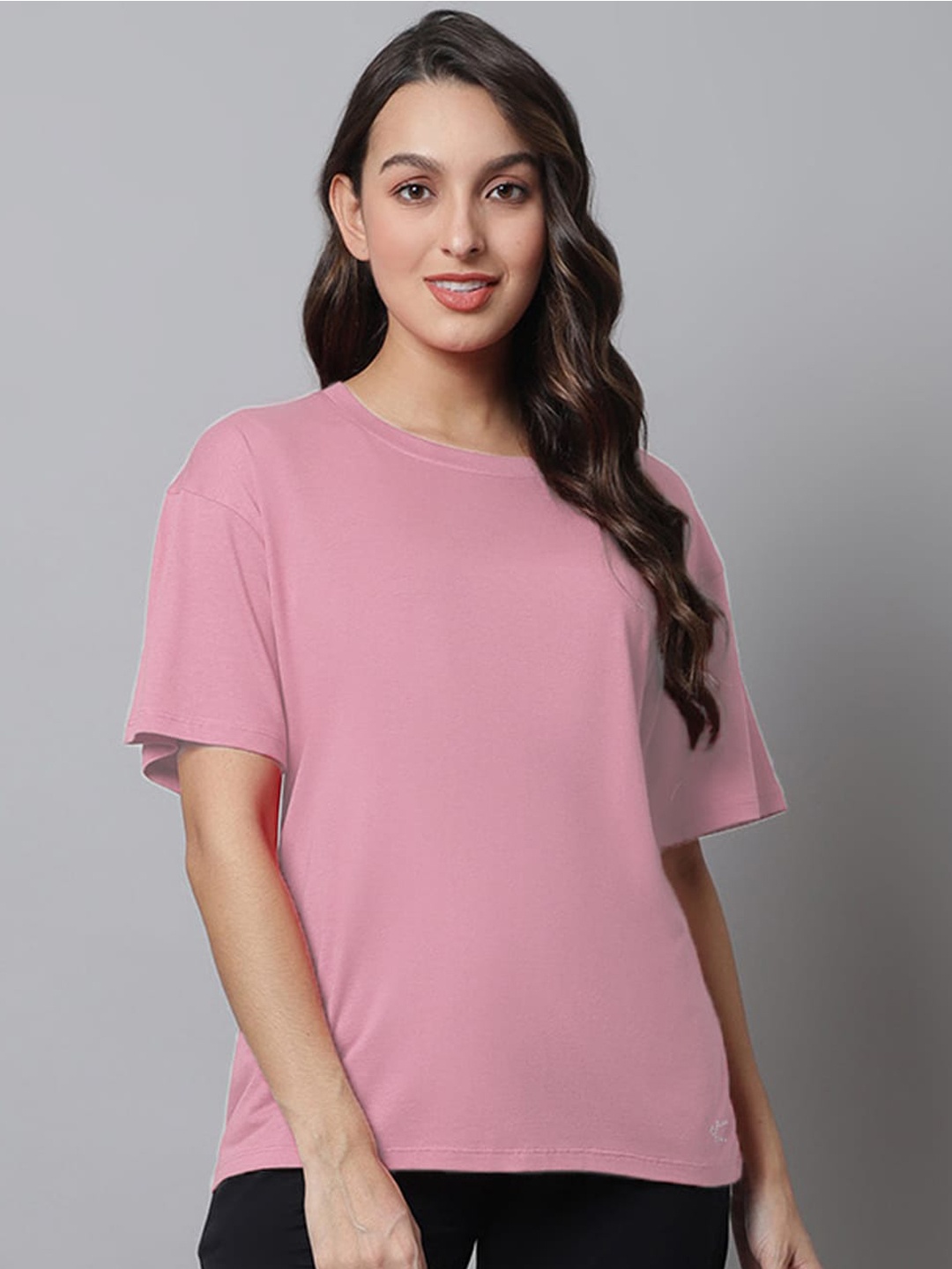 

Kanvin Pure Cotton Lounge Tshirts, Pink