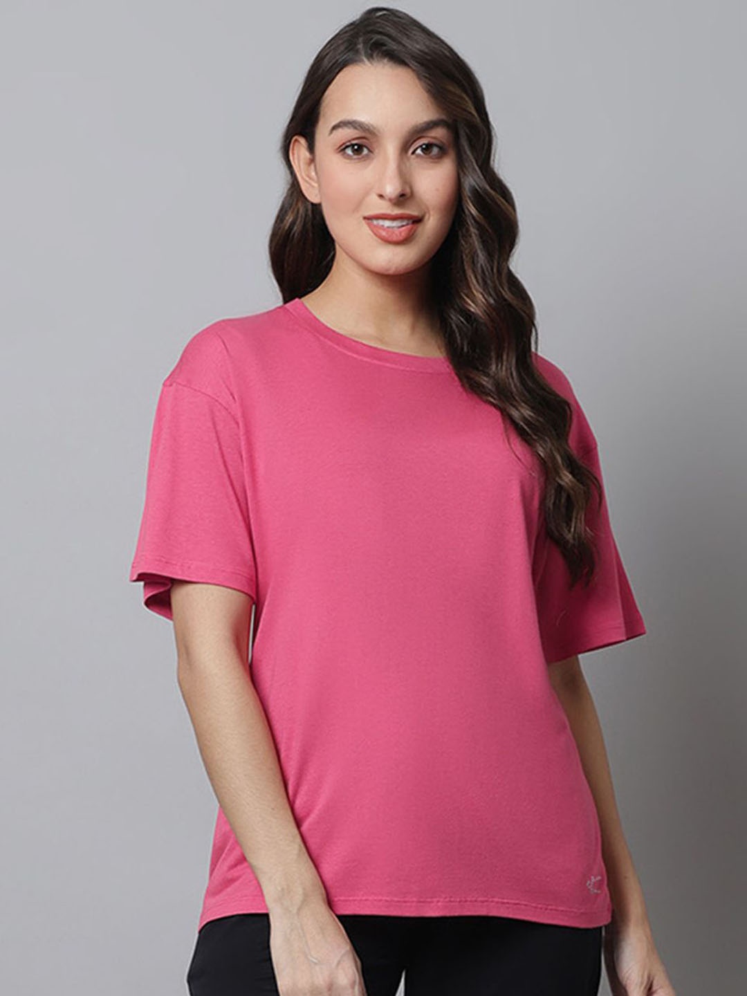 

Kanvin Pure Cotton Lounge Tshirts, Pink