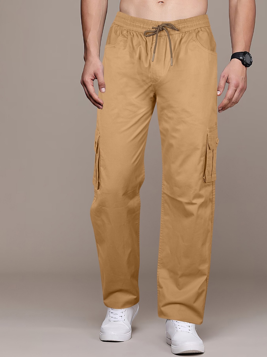 

Jb Just BLACK Men Relaxed Cargos Trousers, Khaki