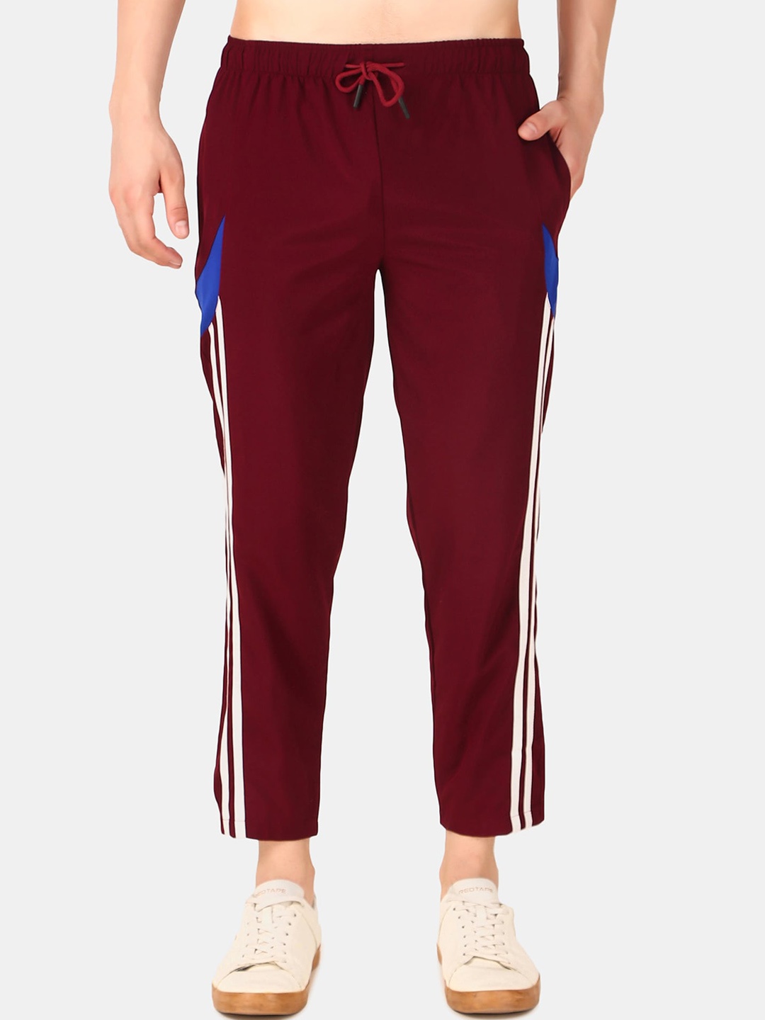

WELL QUALITY Men Side Pockets Track Pants, Red