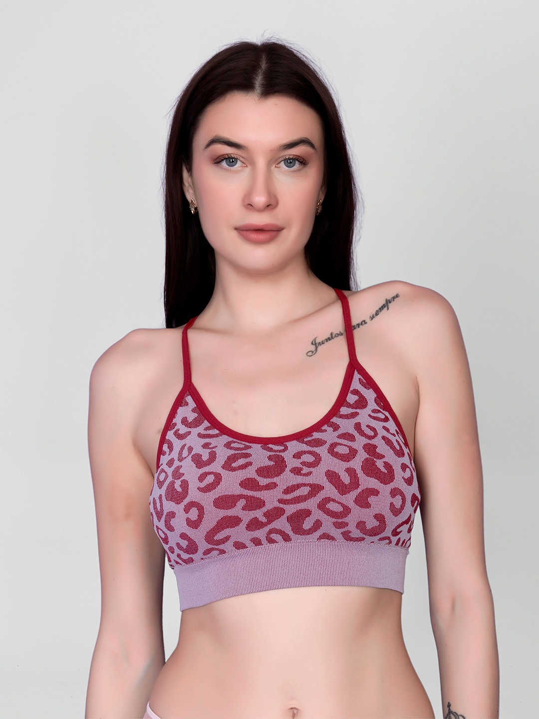 

Spiaty Animal Print Bra Full Coverage GBra017_LBW, Maroon