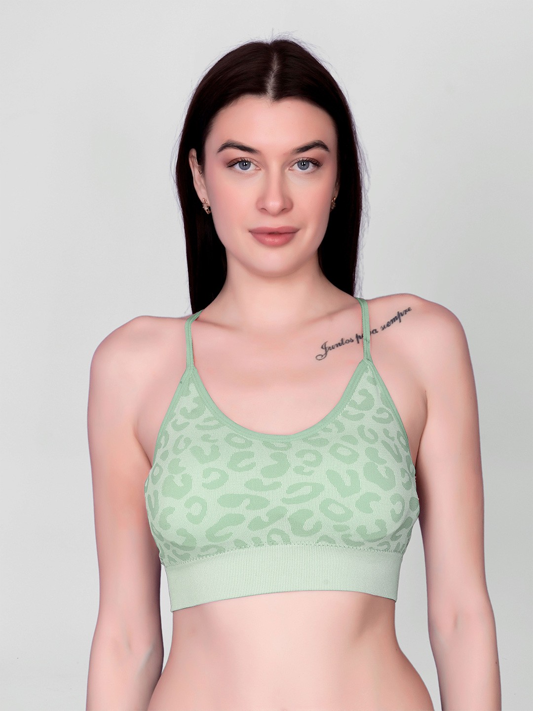 

Spiaty Animal Print Bra Full Coverage GBra017_G, Green
