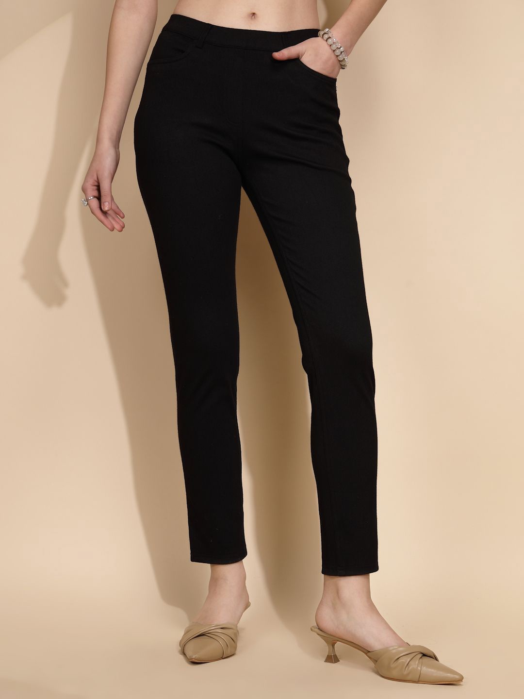 

Global Republic Women Skinny Fit Slim Fit Jeggings, Black
