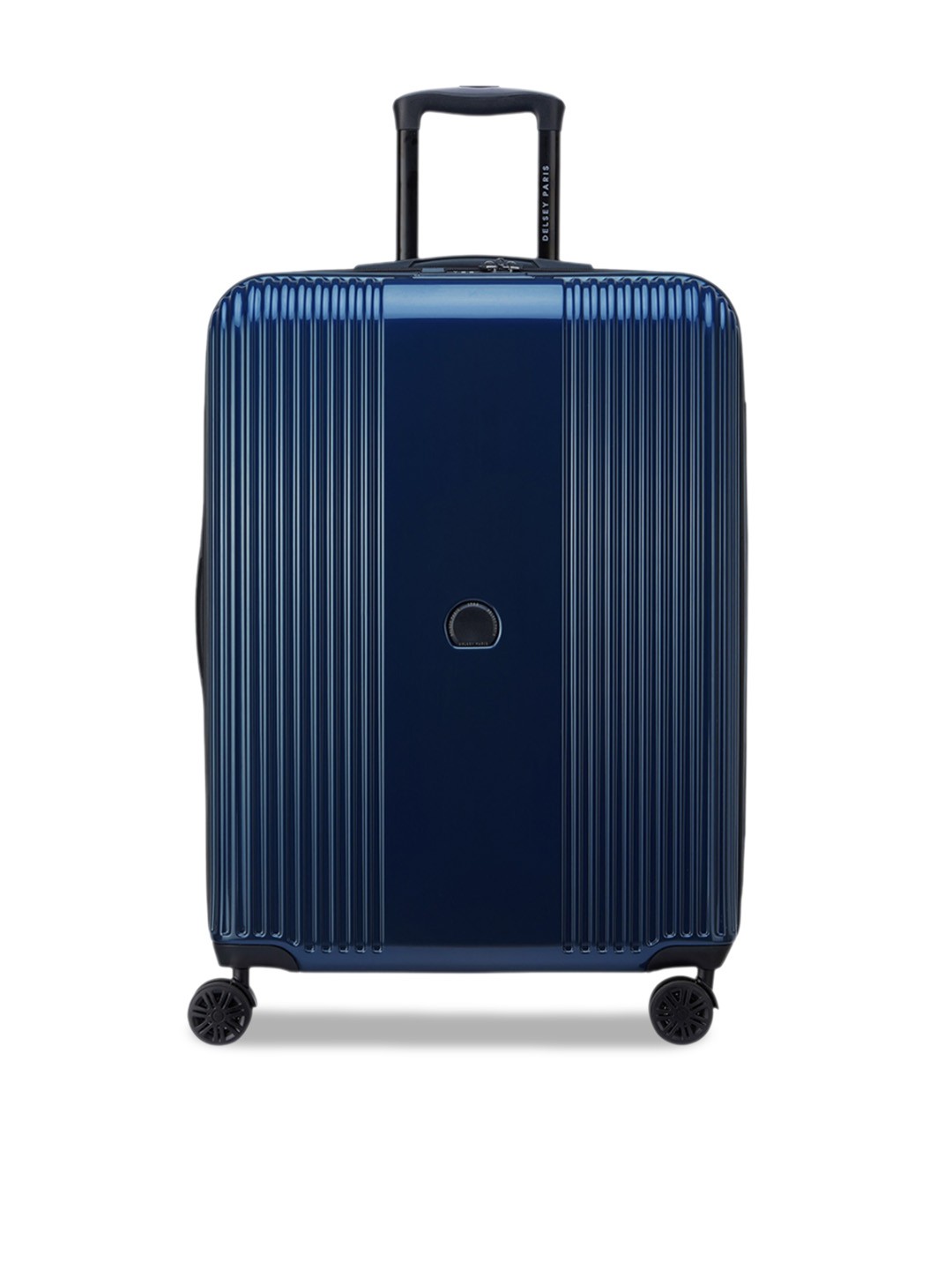 

DELSEY Unisex Textured Hard-Sided Large Trolley Suitcase-77 CM, Blue
