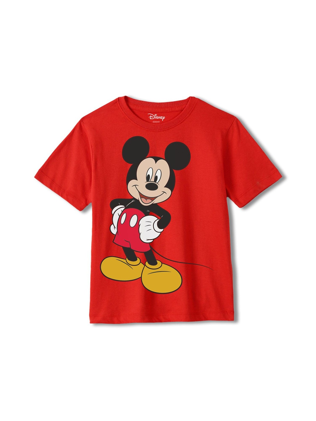 

Wear Your Mind Boys Mickey Mouse Printed Cotton T-shirt, Red