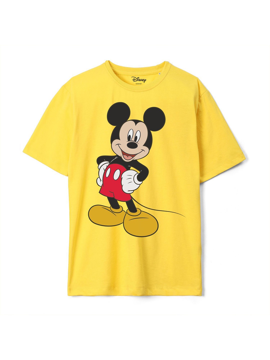 

Wear Your Mind Boys Mickey Mouse Printed Cotton T-shirt, Yellow