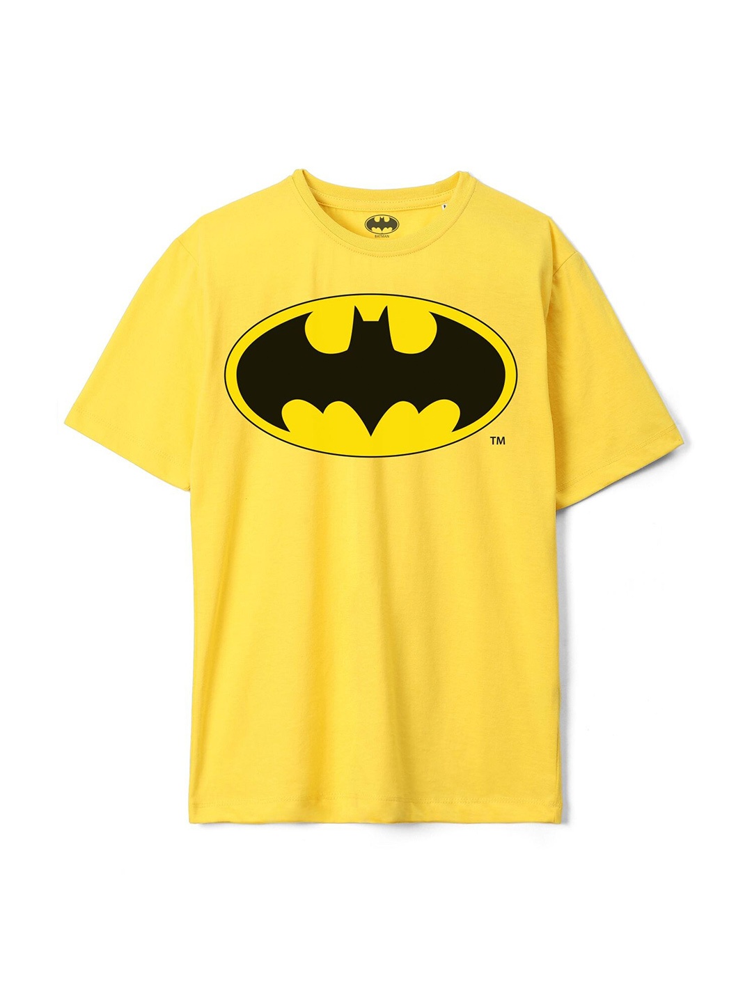 

Wear Your Mind Boys Batman Printed Cotton Applique T-shirt, Yellow