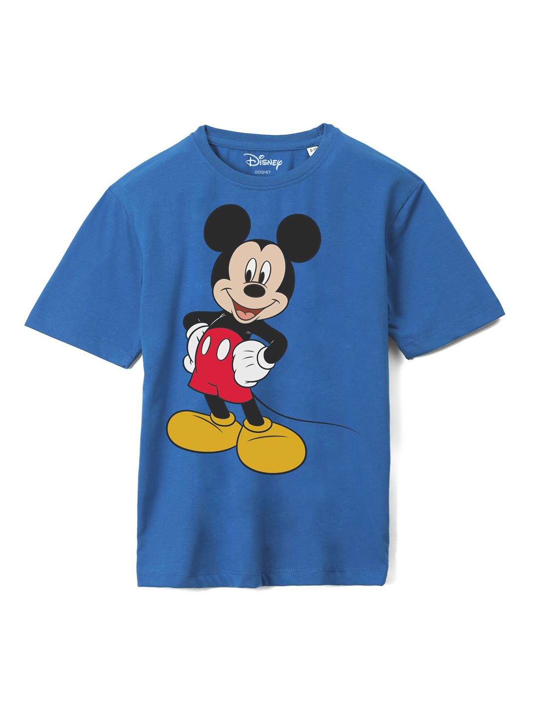 

Wear Your Mind Boys Mickey Mouse Printed Cotton T-shirt, Blue
