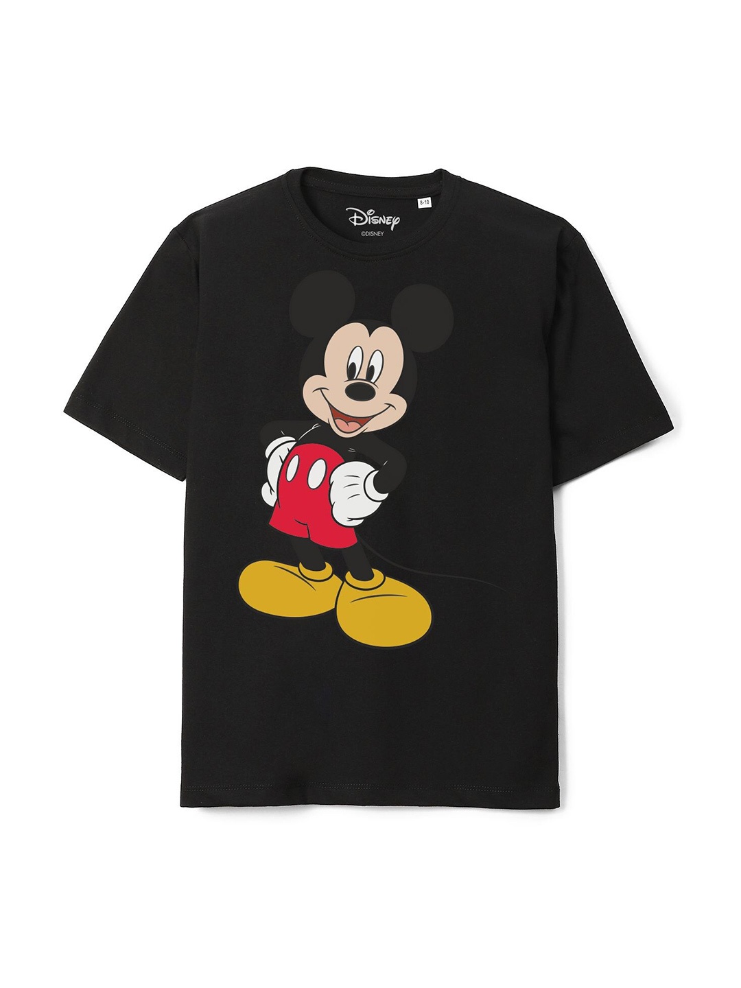 

Wear Your Mind Boys Mickey Mouse Printed Cotton T-shirt, Black