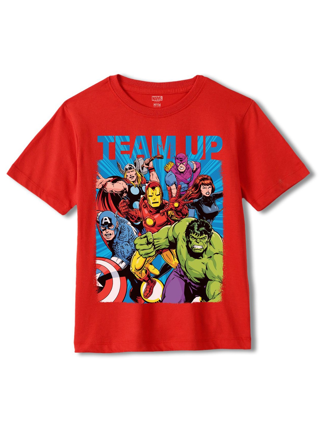 

Wear Your Mind Boys Avengers Printed T-shirt, Red