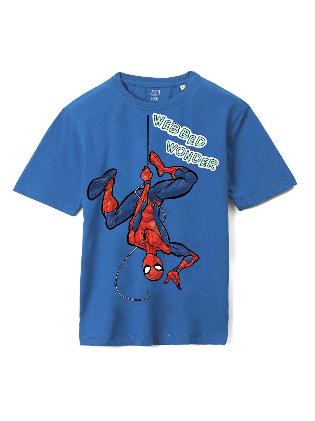 

Wear Your Mind Boys Printed Cotton Applique T-shirt, Blue