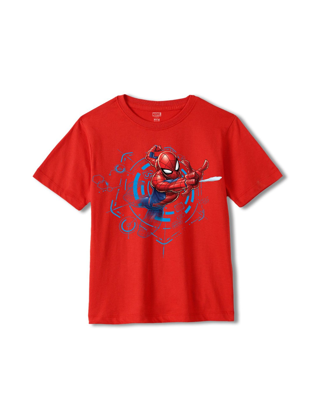 

Wear Your Mind Boys Printed Cotton Round-Neck Applique T-shirt, Red