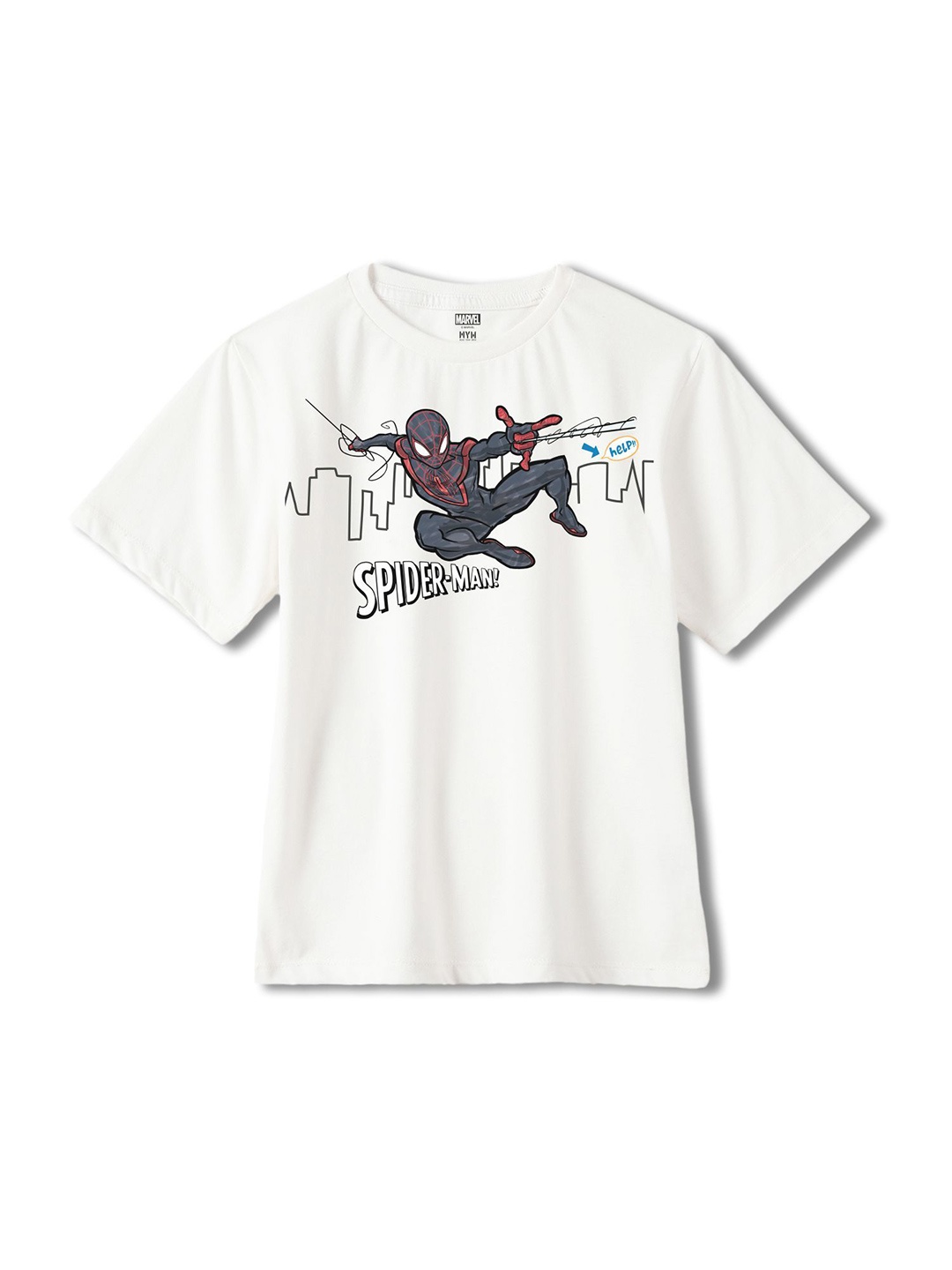 

Wear Your Mind Boys Printed Cotton Round Neck T-shirt, White