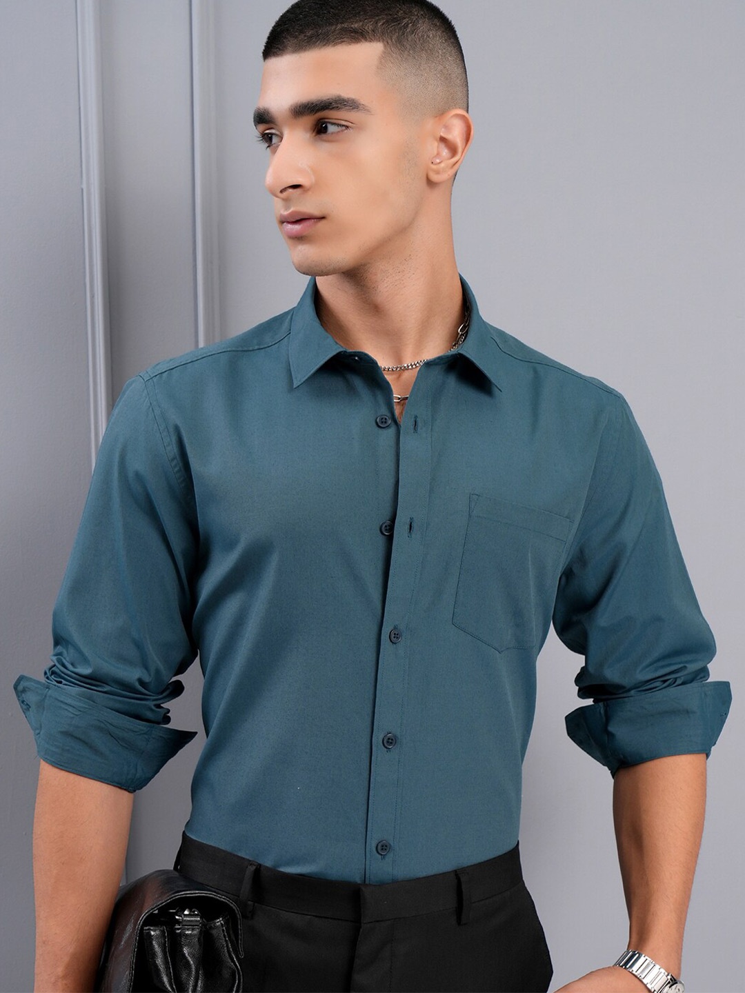 

HIGHLANDER Regular Fit Shirt, Teal