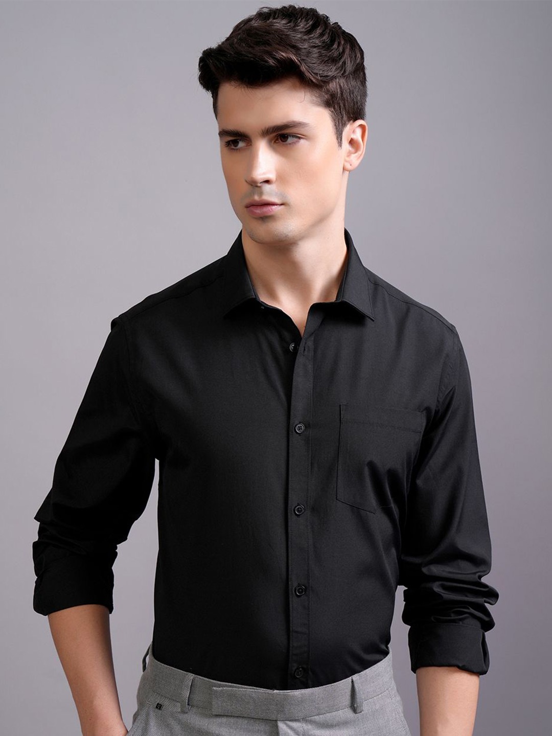 HIGHLANDER Men Slim Fit Opaque Casual Shirt