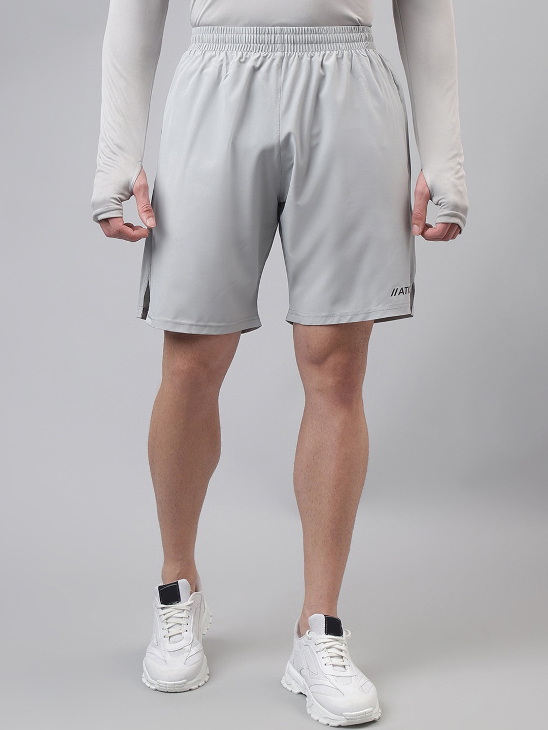 

ATICX Men Mid-Rise FlexDRY Training or Gym Sports Shorts, Off white