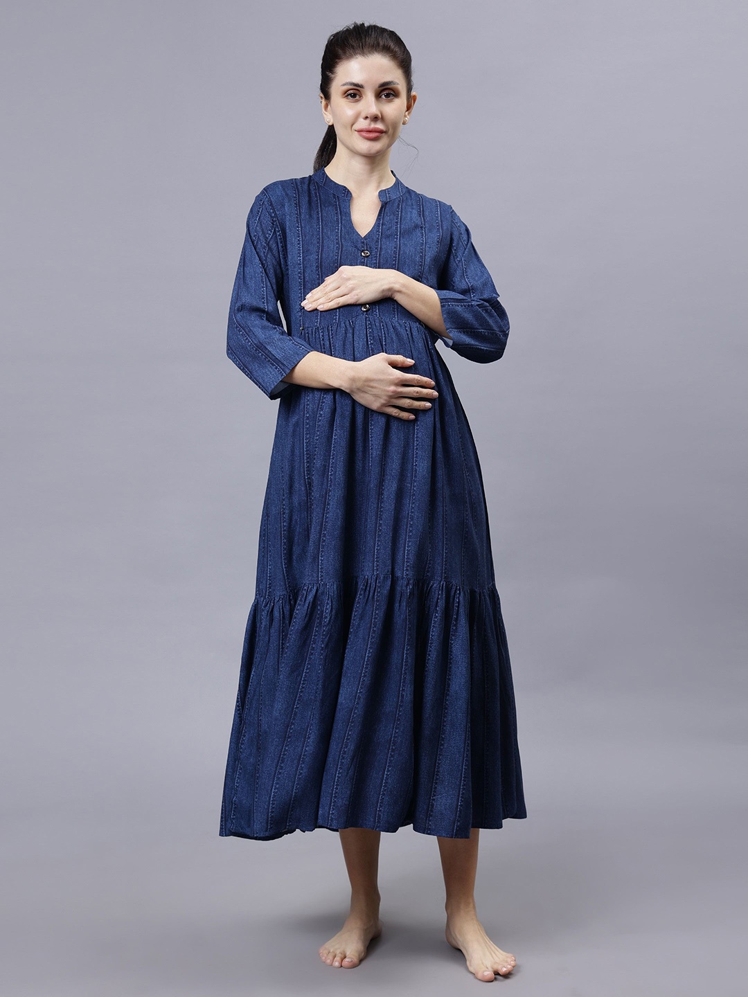 

NIGHTSPREE Printed Nightdress, Blue