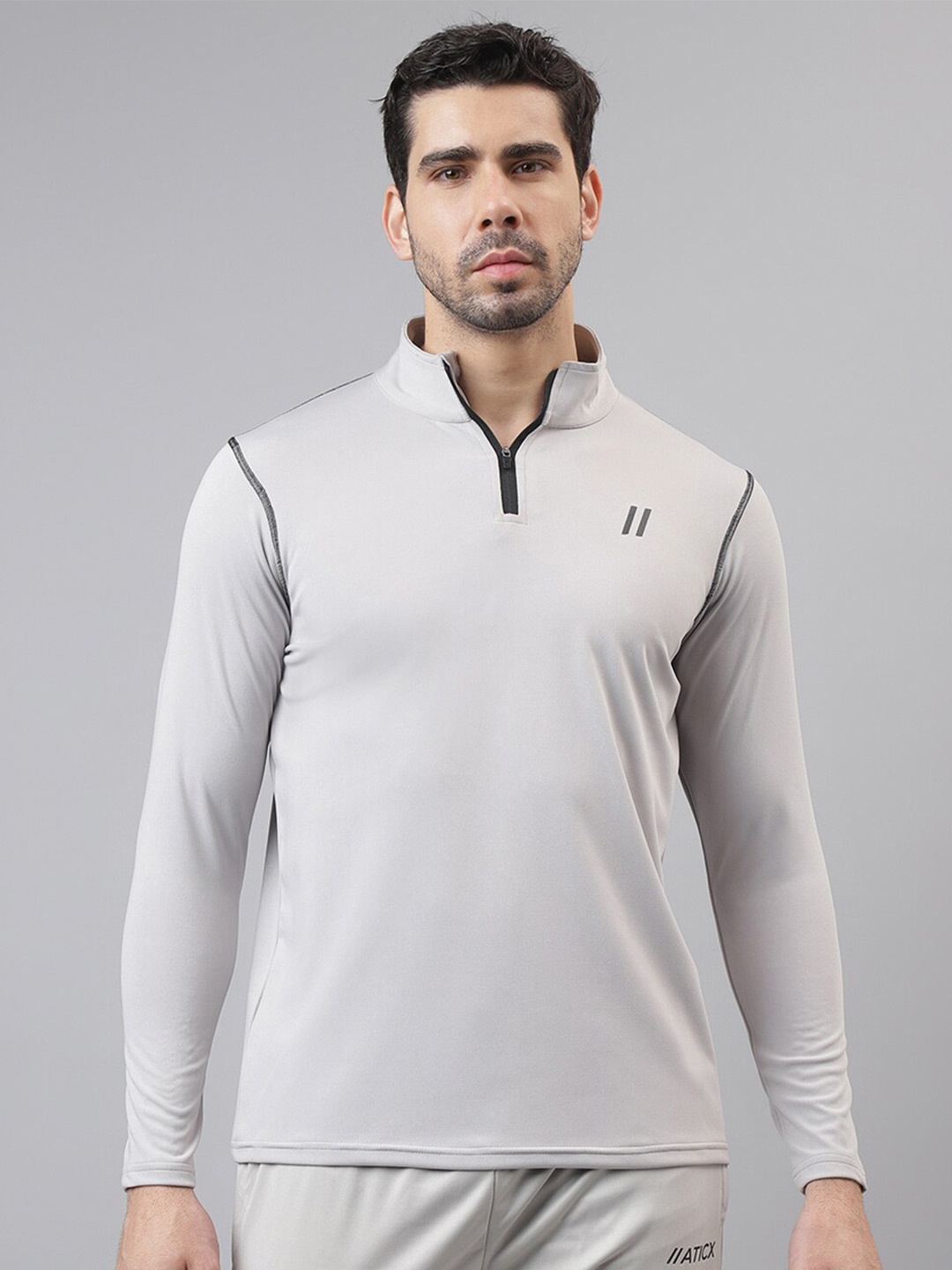 

ATICX Men Turtle Neck Compression T-shirt, Off white