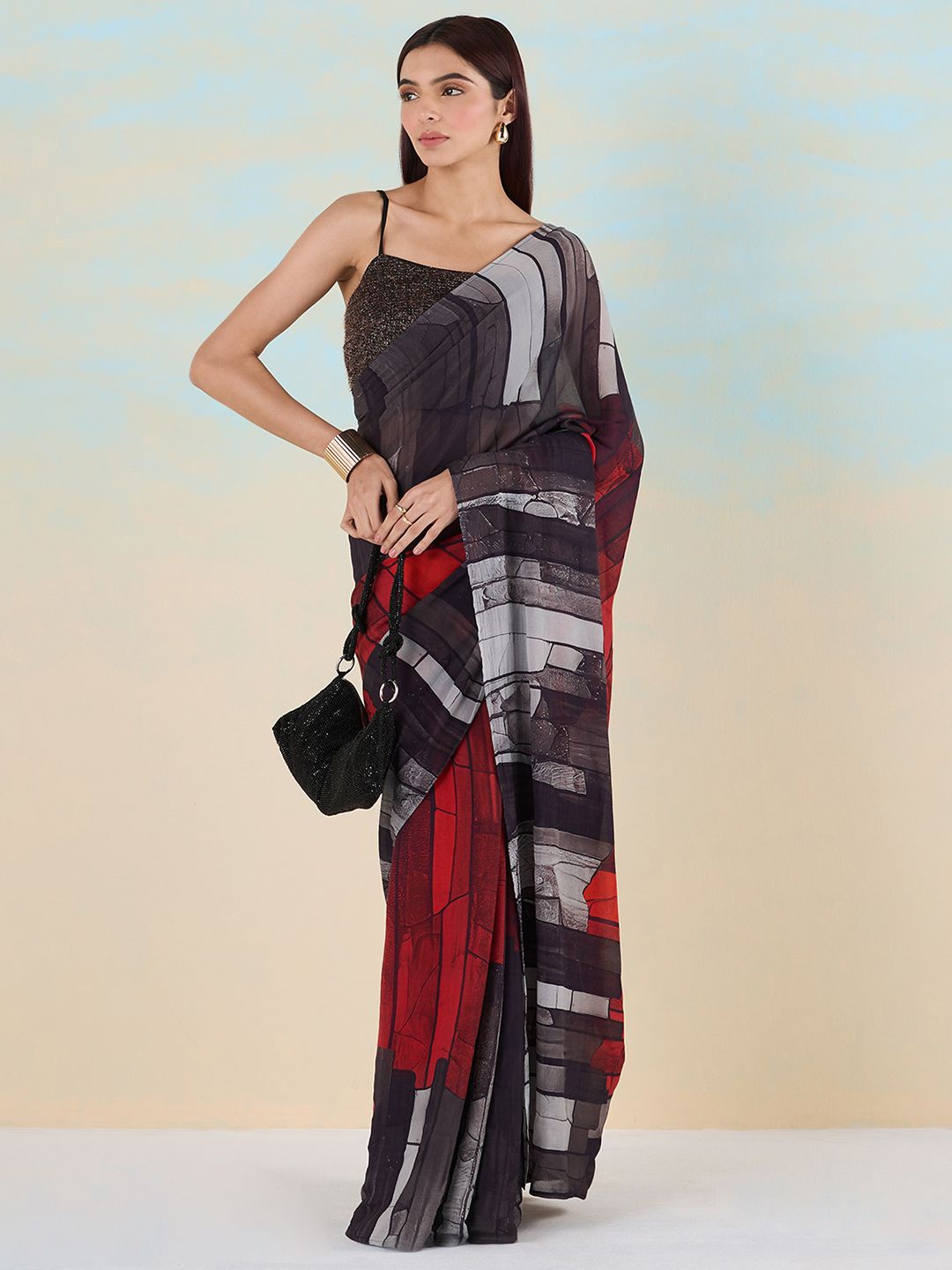 

navyasa by liva Liva Saree, Red