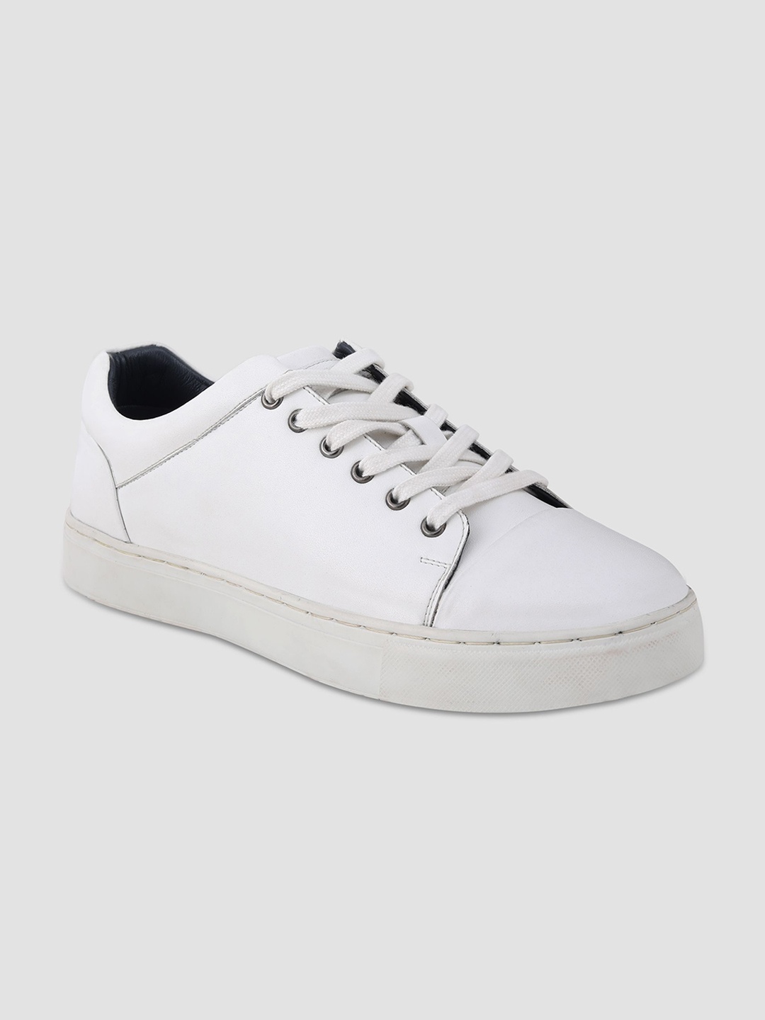 

EZOK Men Leather Slip-On Sneakers, White