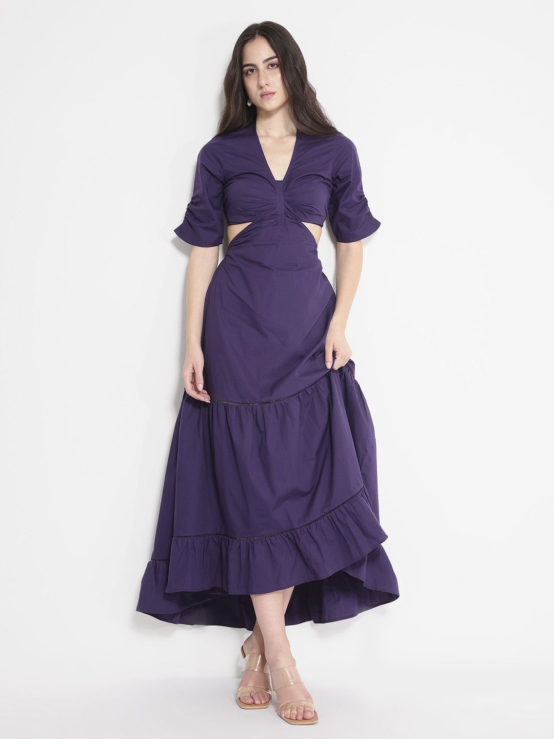 

RAREISM Cut outs Maxi Dress, Purple