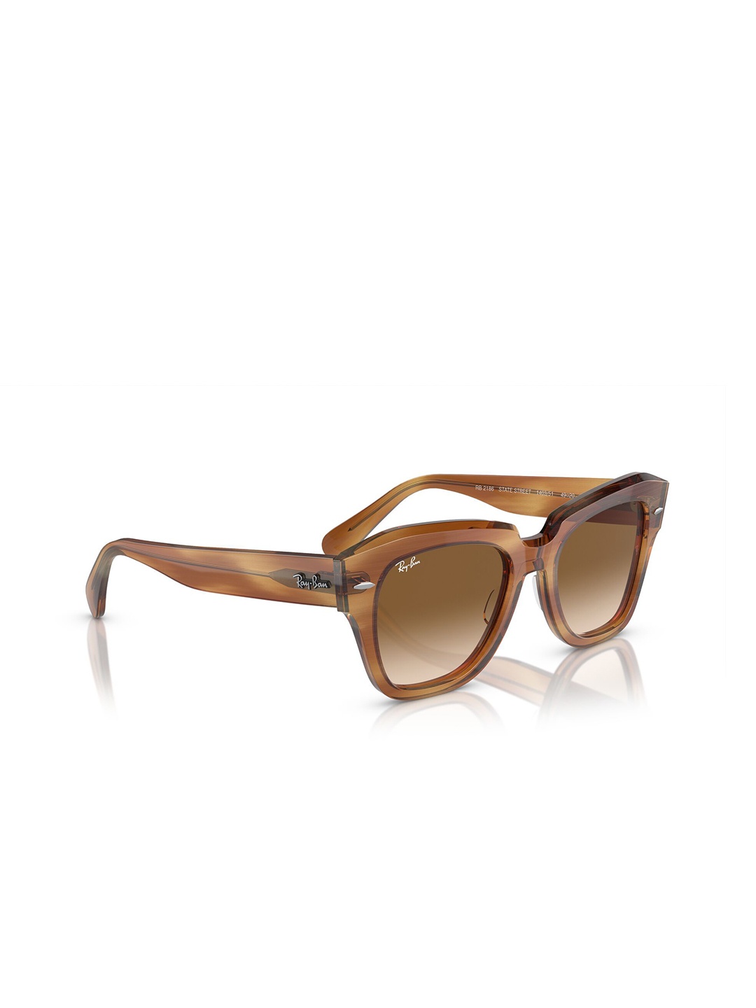 

Ray-Ban Unisex Gradient Brown Lens Square Sunglasses - 0RB218614035152