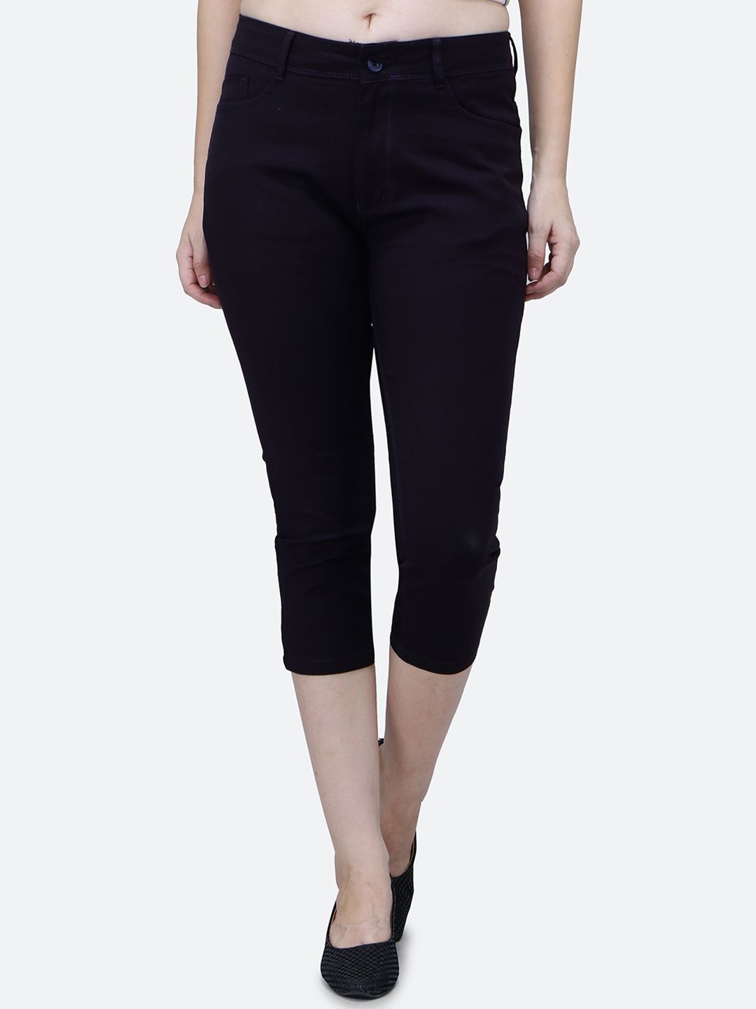

FCK-3 Women Relaxed High-Rise Easy Wash Trousers, Navy blue