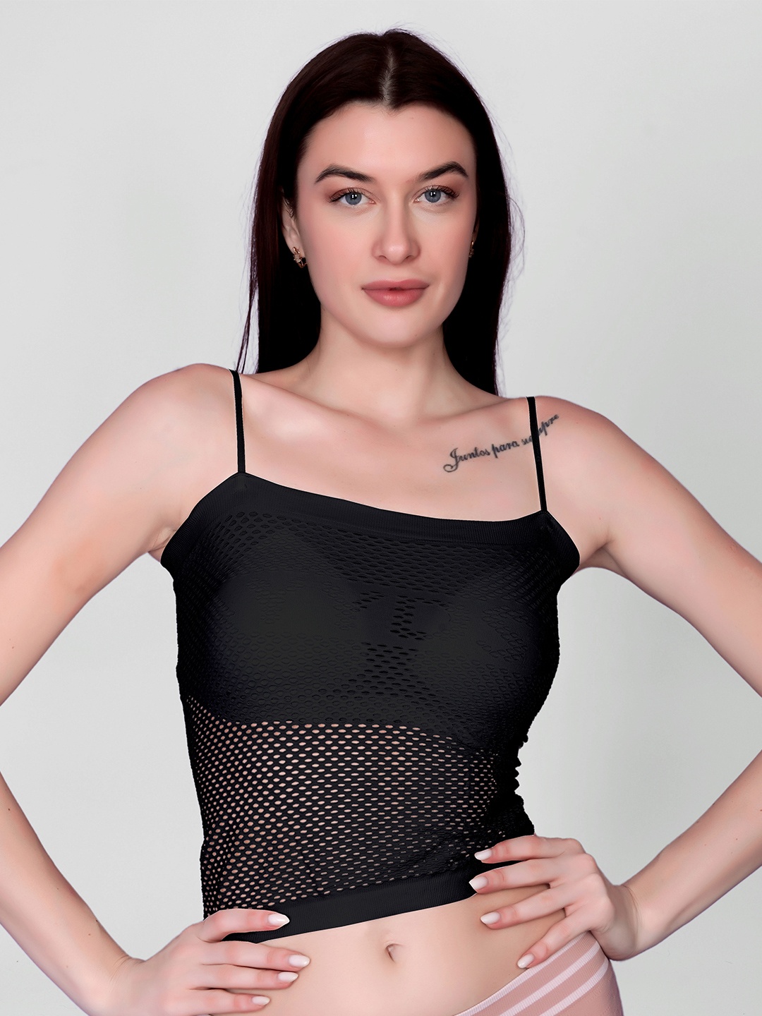

Spiaty Full Coverage Lightly Padded Camisole Bra With All Day Comfort, Black